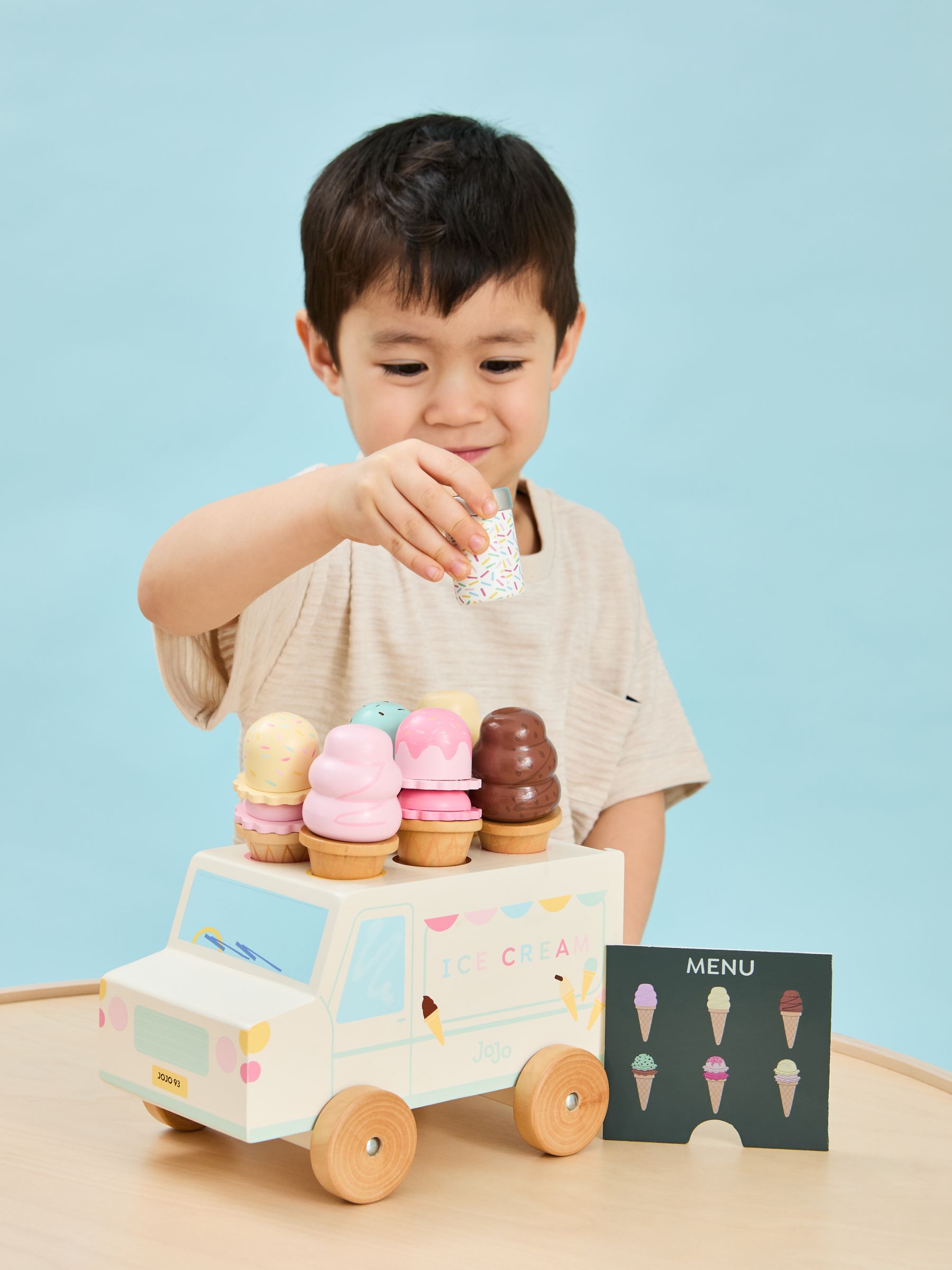 Wooden Ice Cream Van Playset