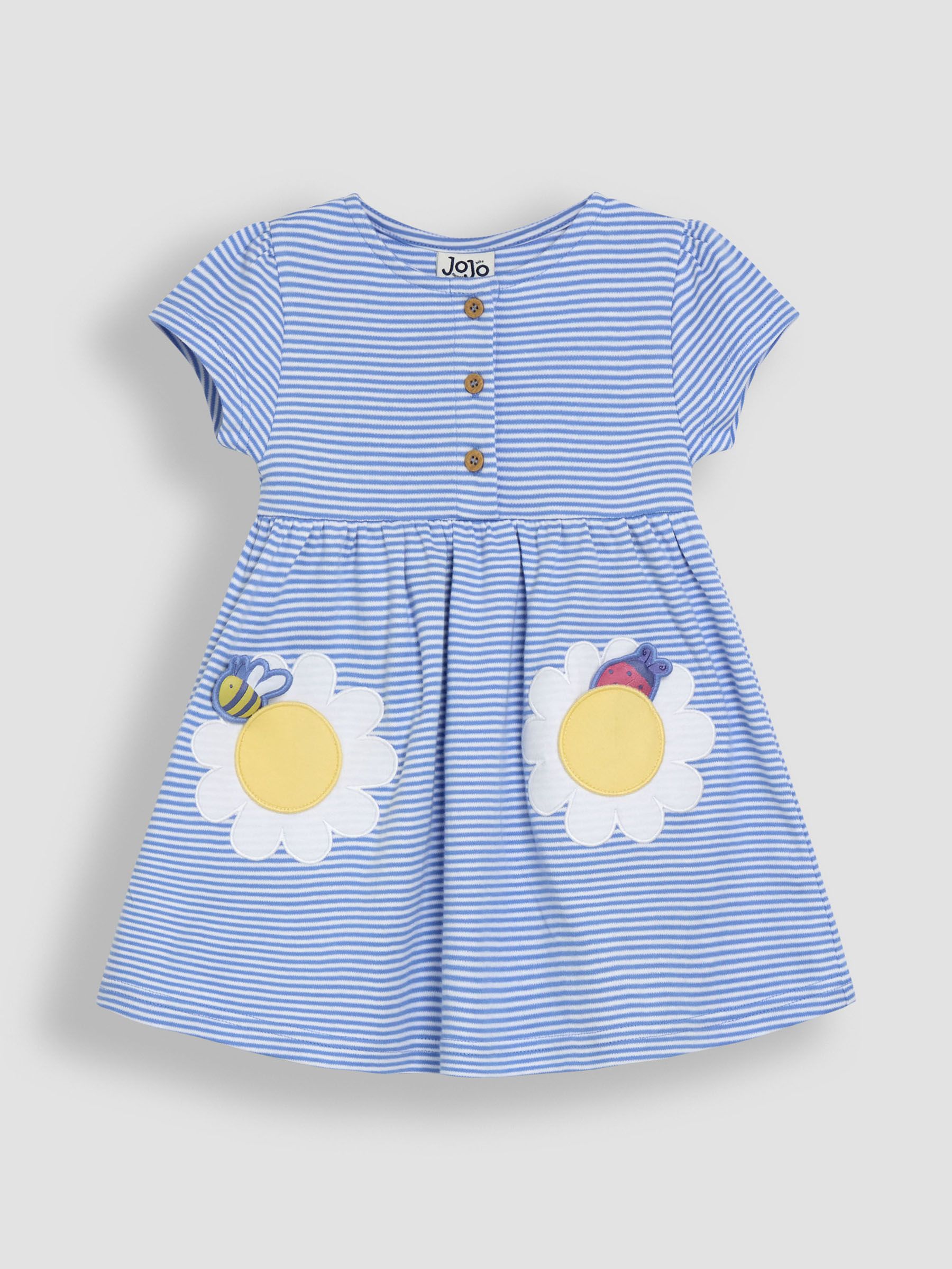 Pink Puffin Appliqué Button Front Dress