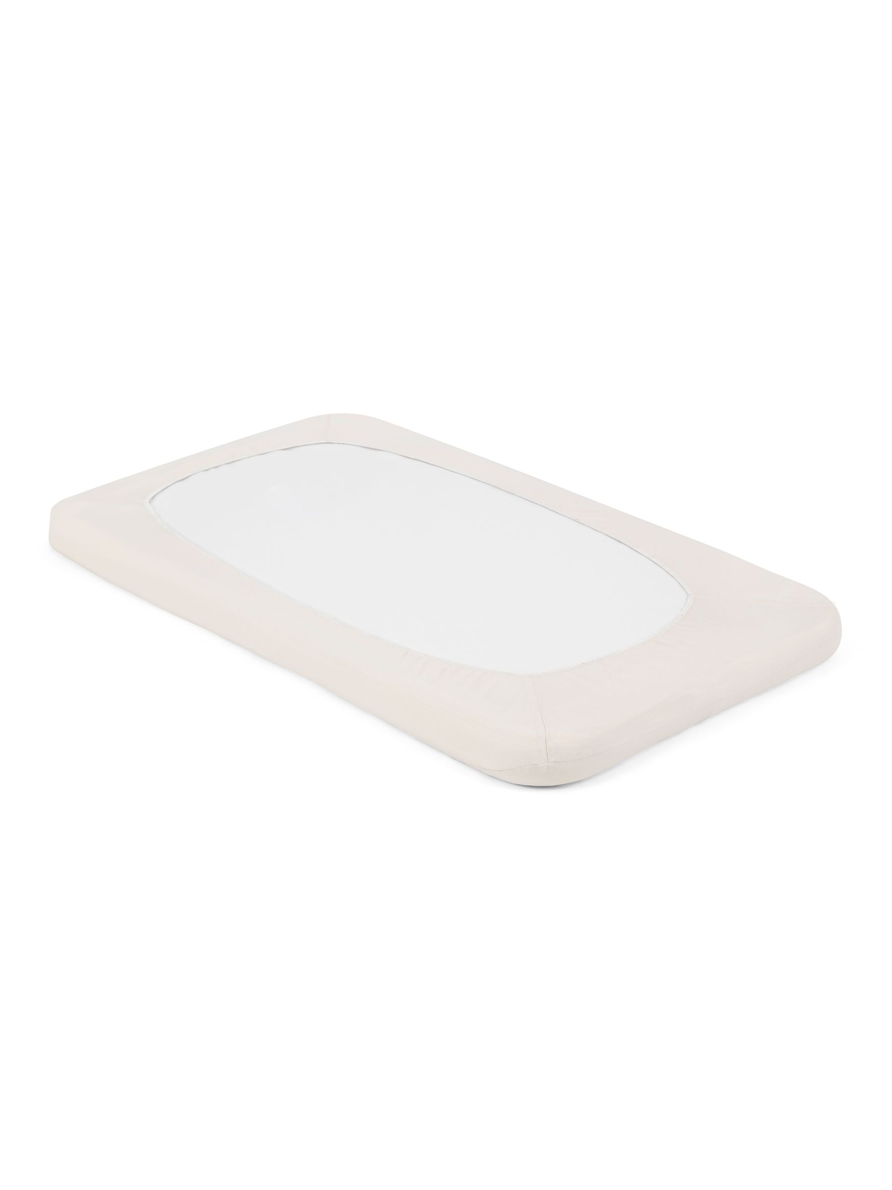 Joie White Moonbeam Roomie Glide Cotton Fitted Sheet