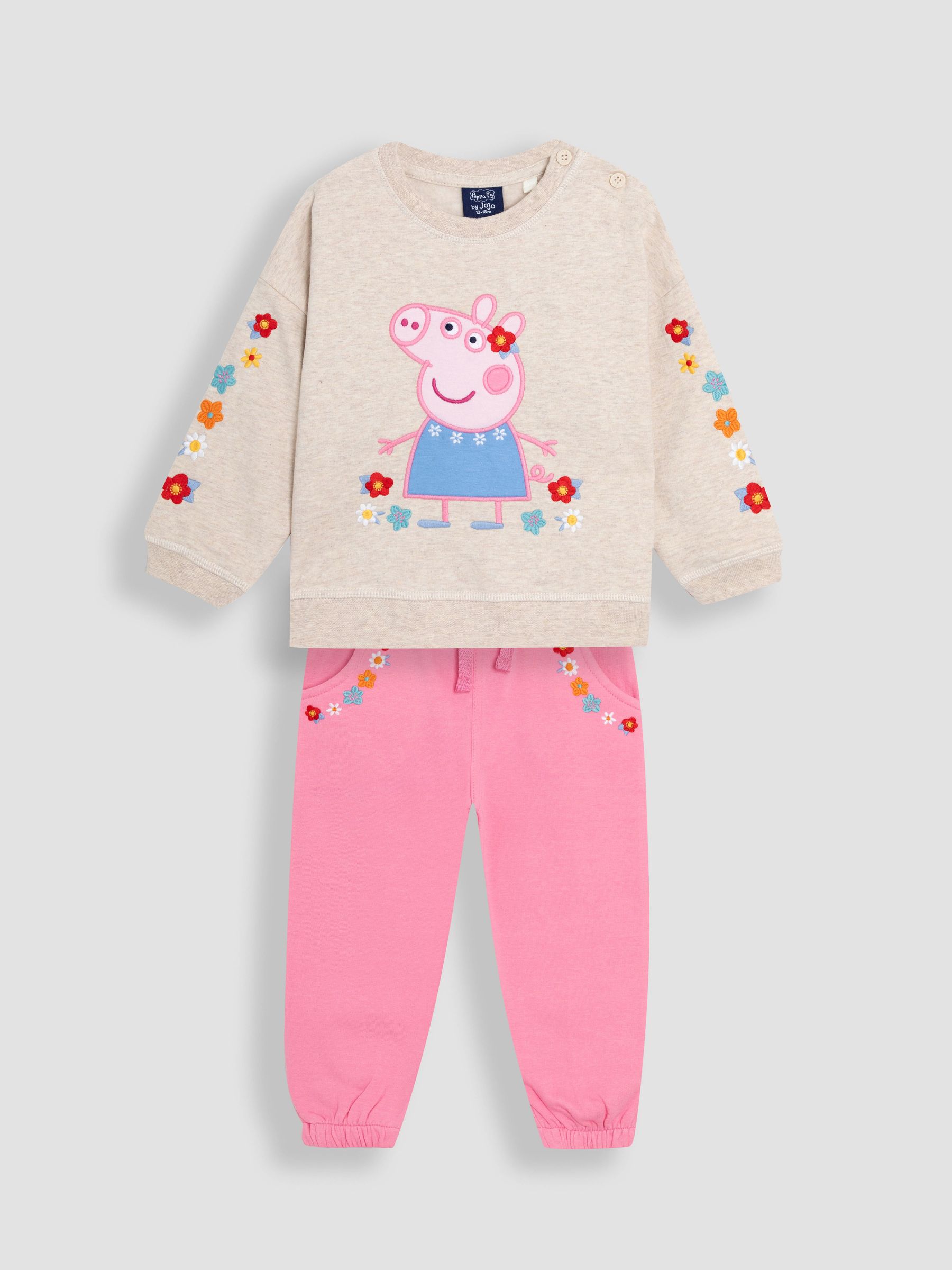 Pink 2-Piece Peppa Pig Sweatshirt & Joggers Set