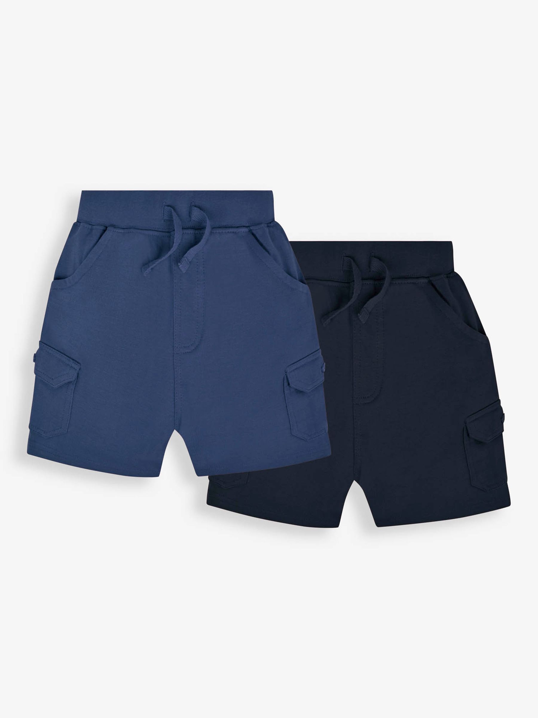 Indigo Blue & Navy Blue 2-Pack Cargo Jogger Shorts