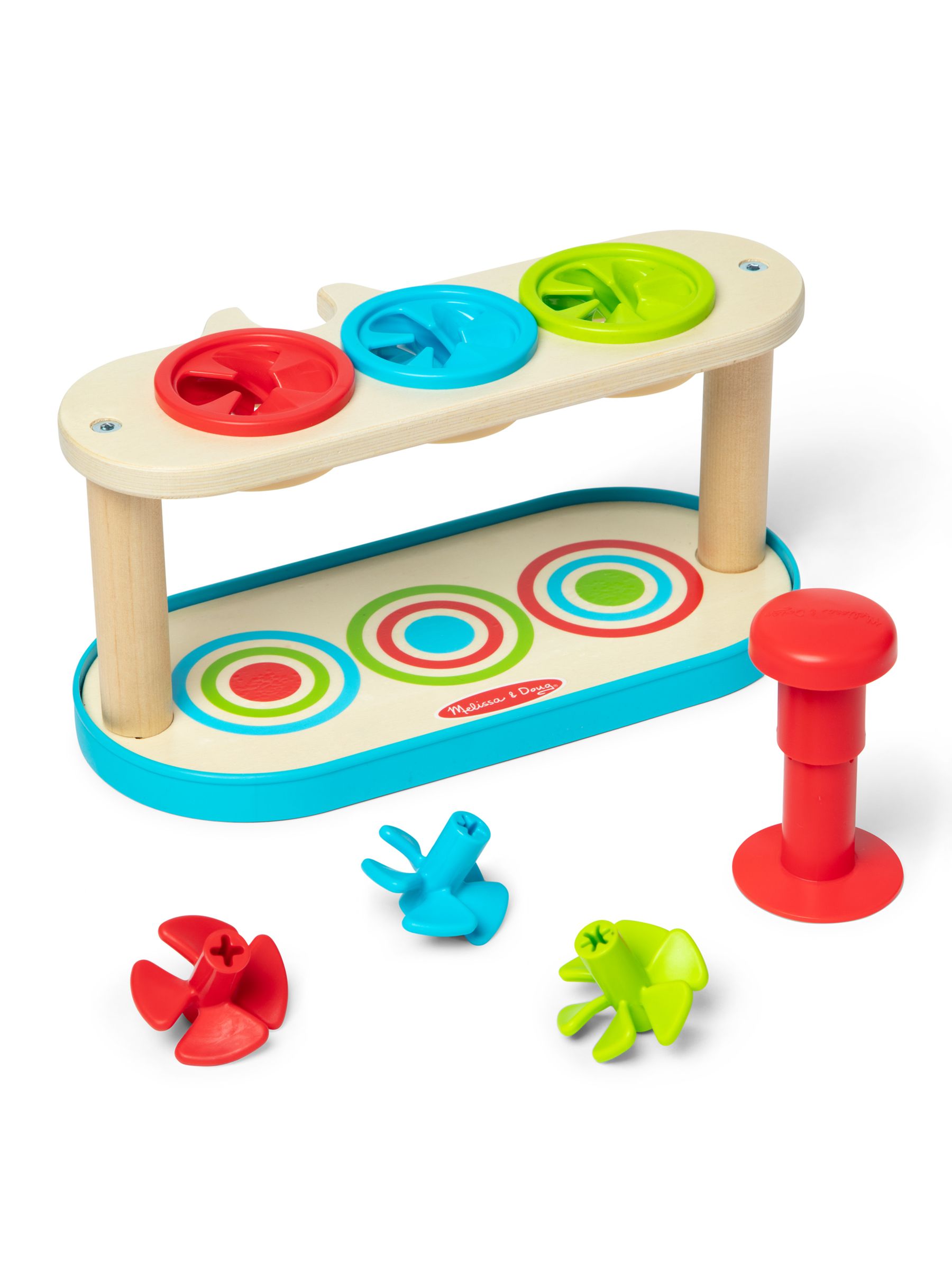 Melissa & Doug No Colour Match & Push Spinning Tops