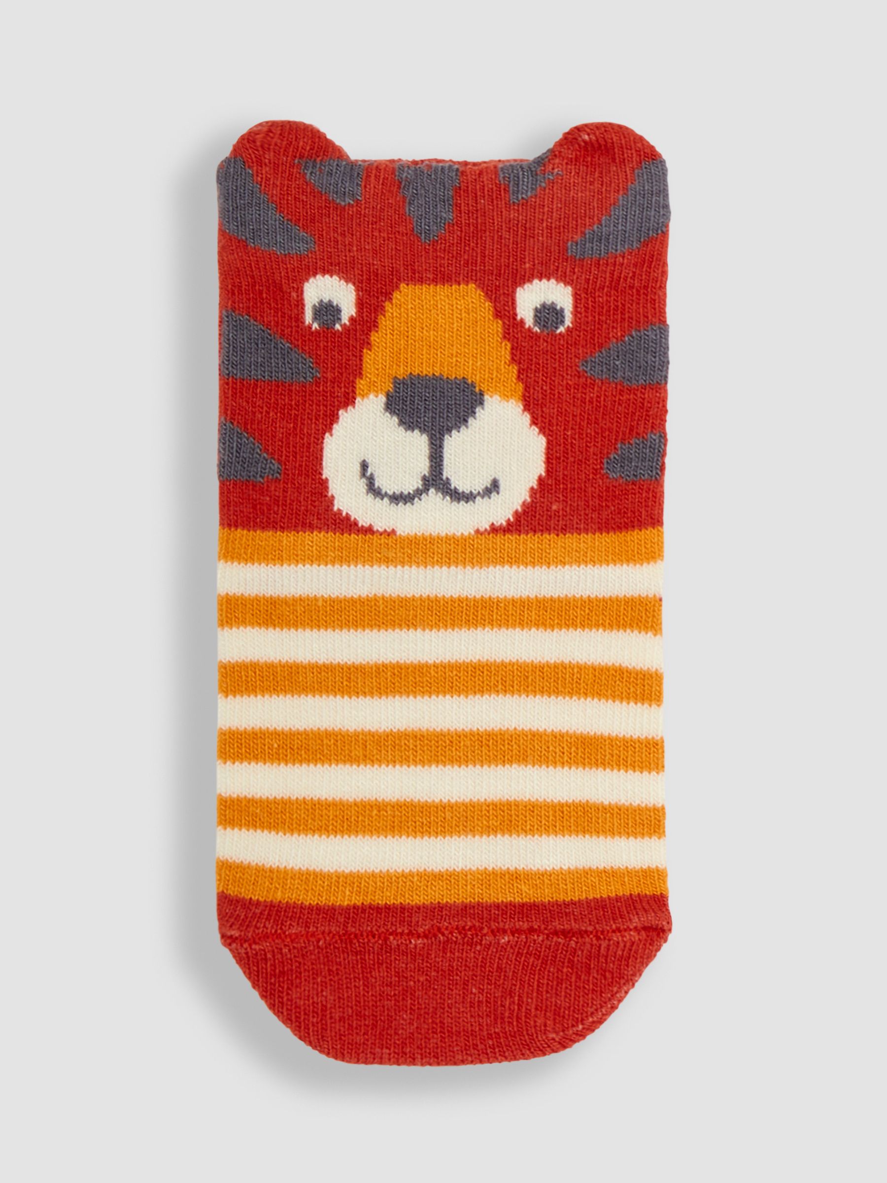 Rust Orange Tiger 3-Pack Safari Socks