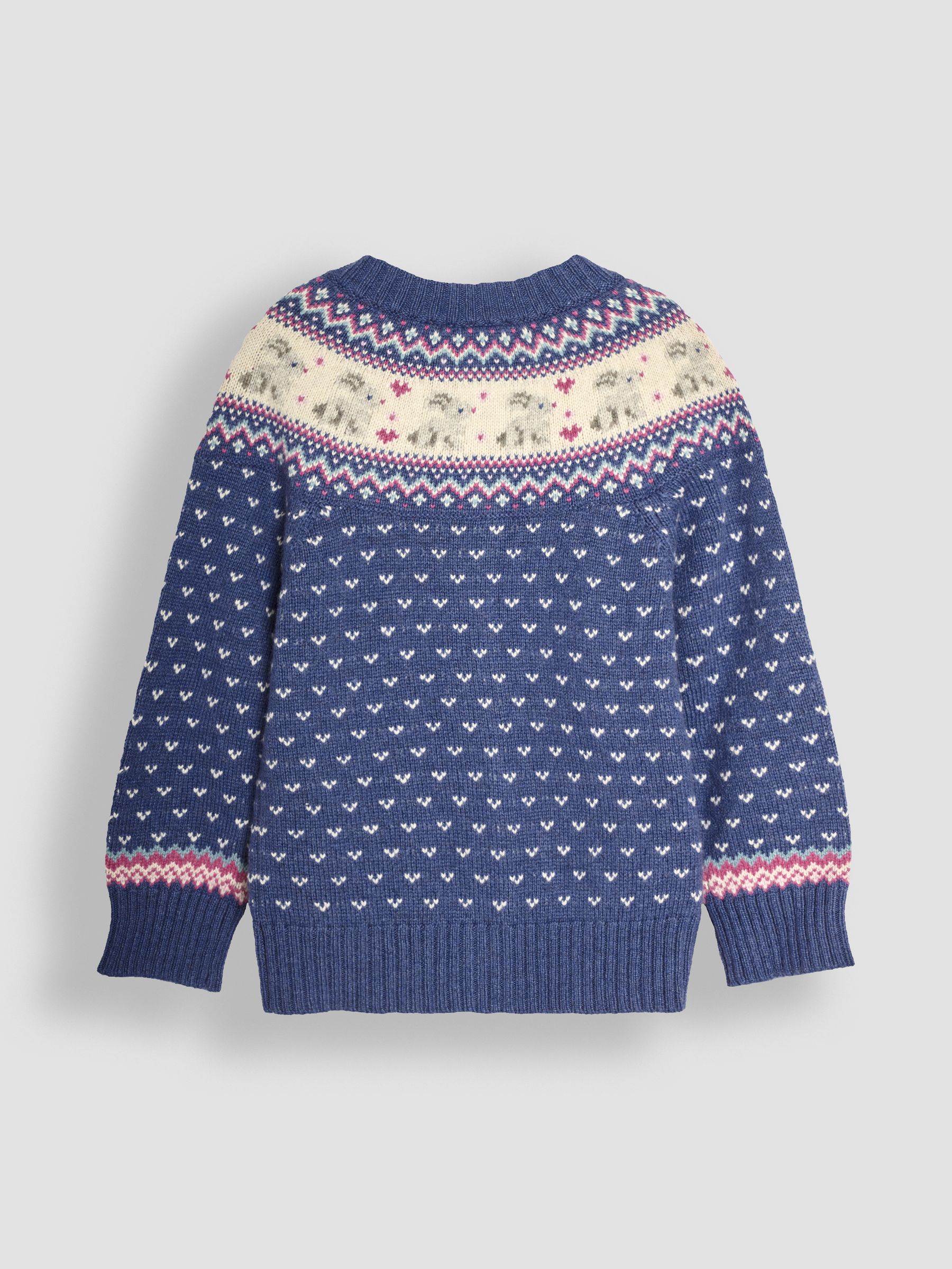 Purple Unicorn Knit Fairisle Pattern Cardigan