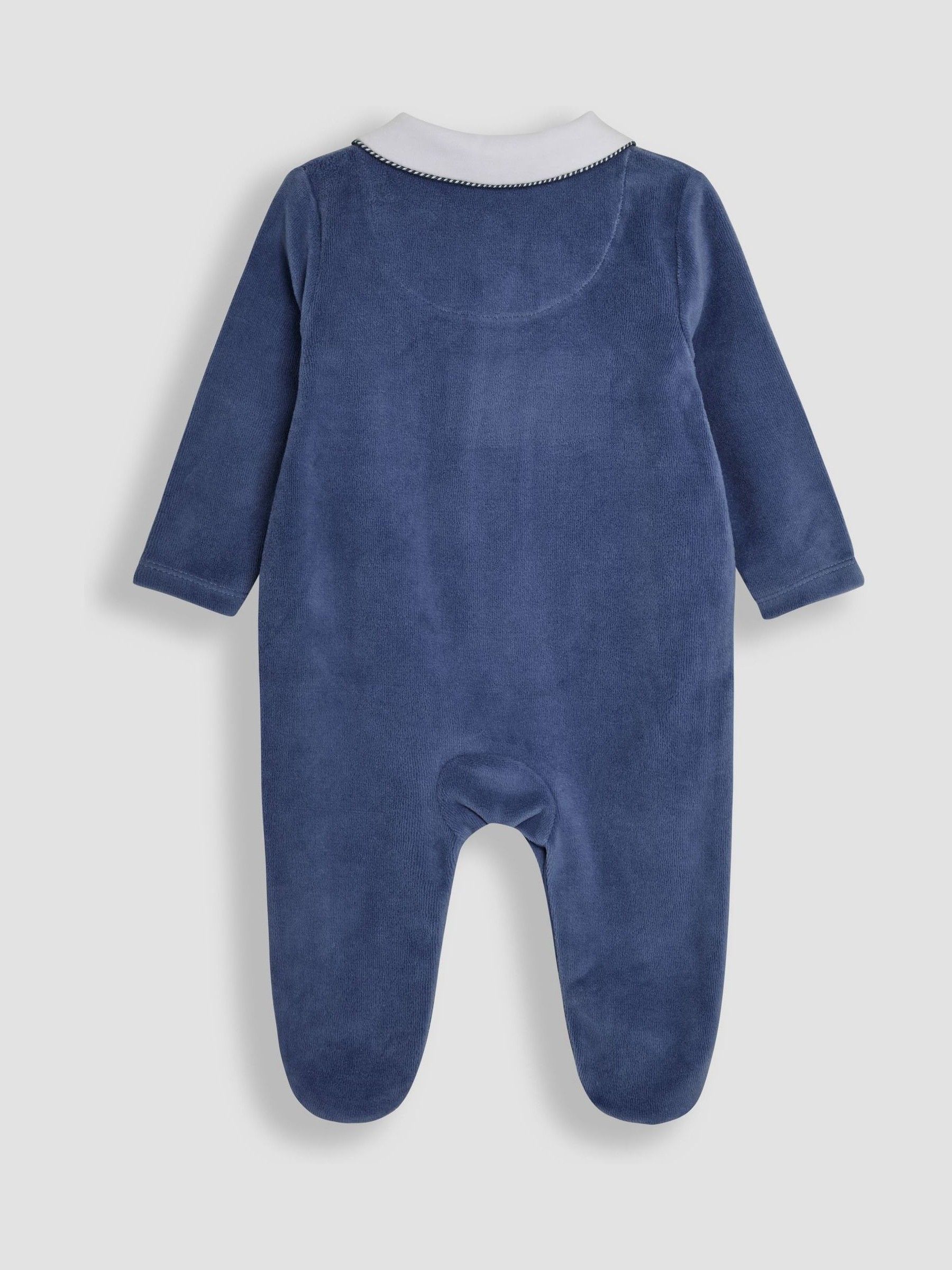 Navy Paddington Collar Sleepsuit