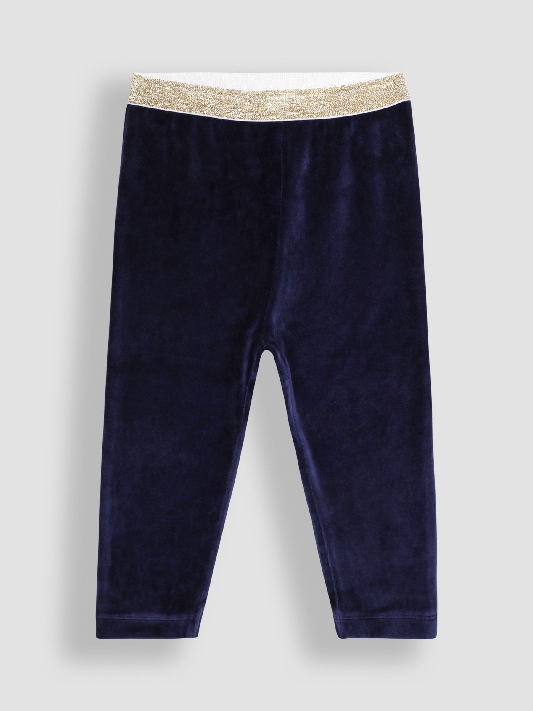 Navy Blue Velour Leggings