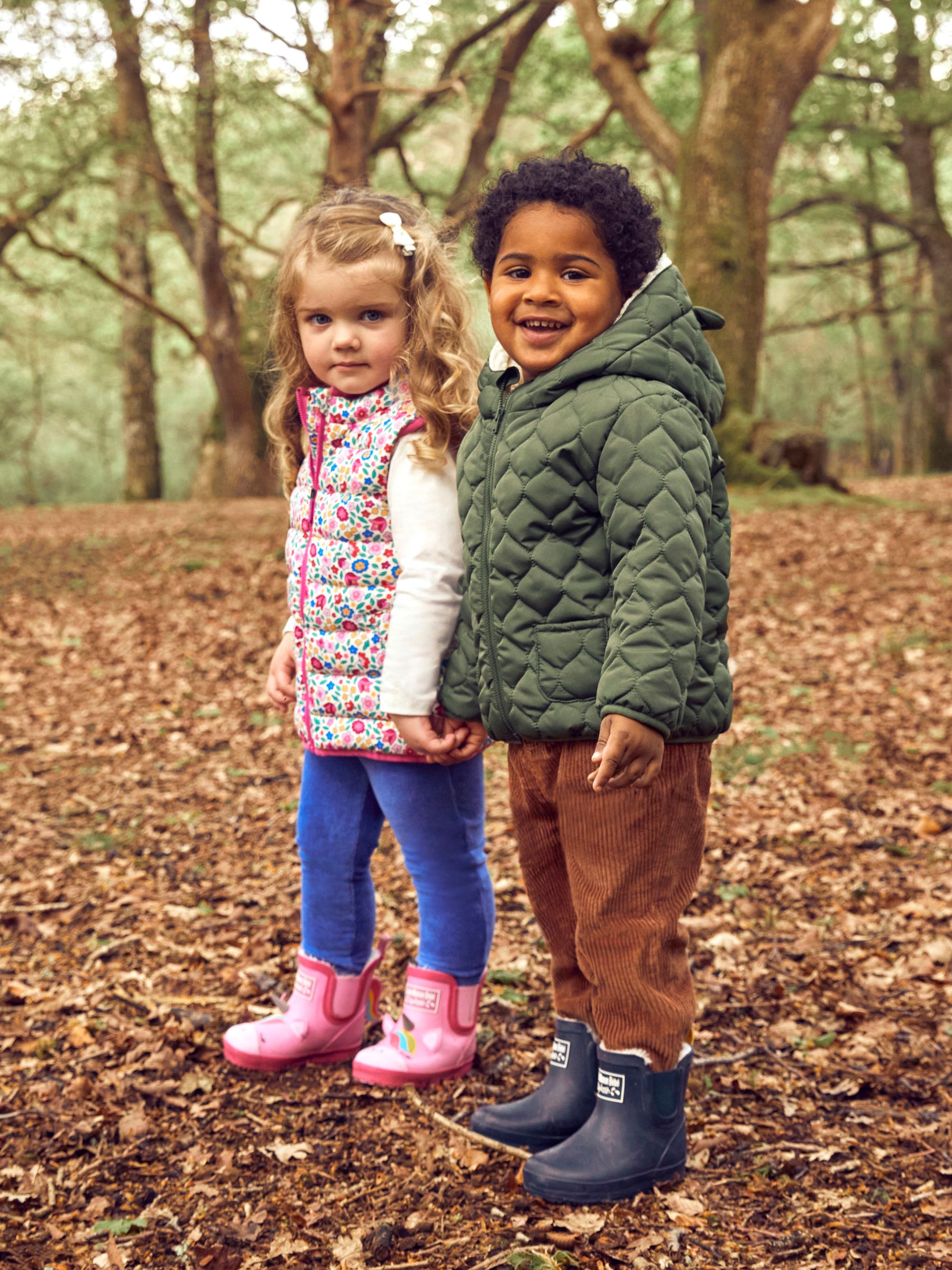 Pink Cosy Lined Unicorn Ankle Wellies