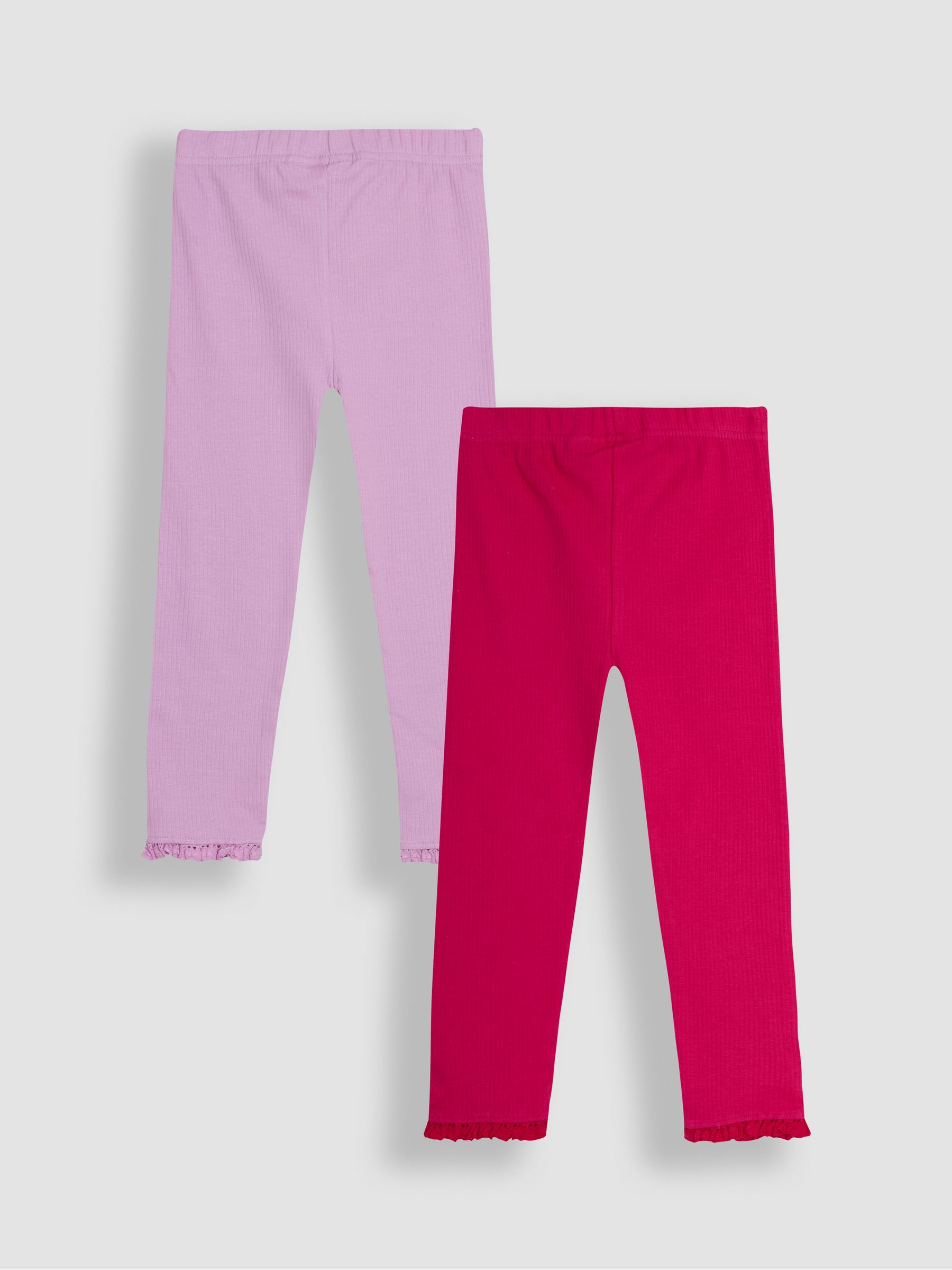 Fuchsia Pink 2-Pack Rib Leggings