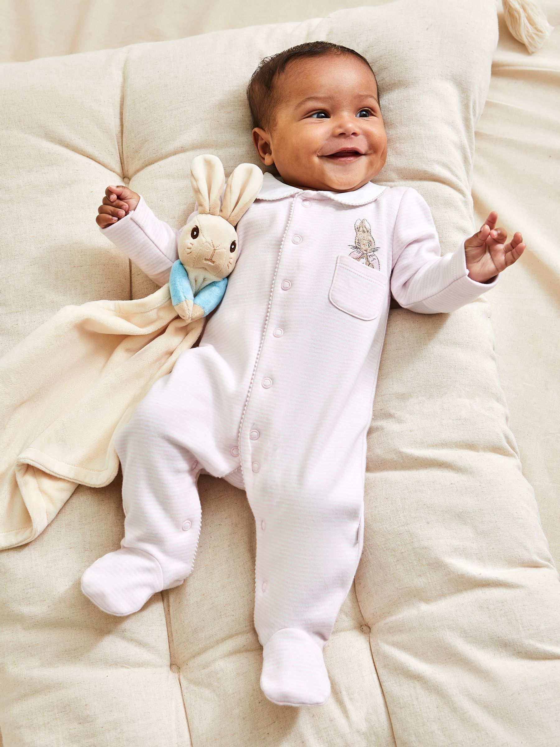 Pink Flopsy Bunny Sleepsuit & Comforter Gift Set