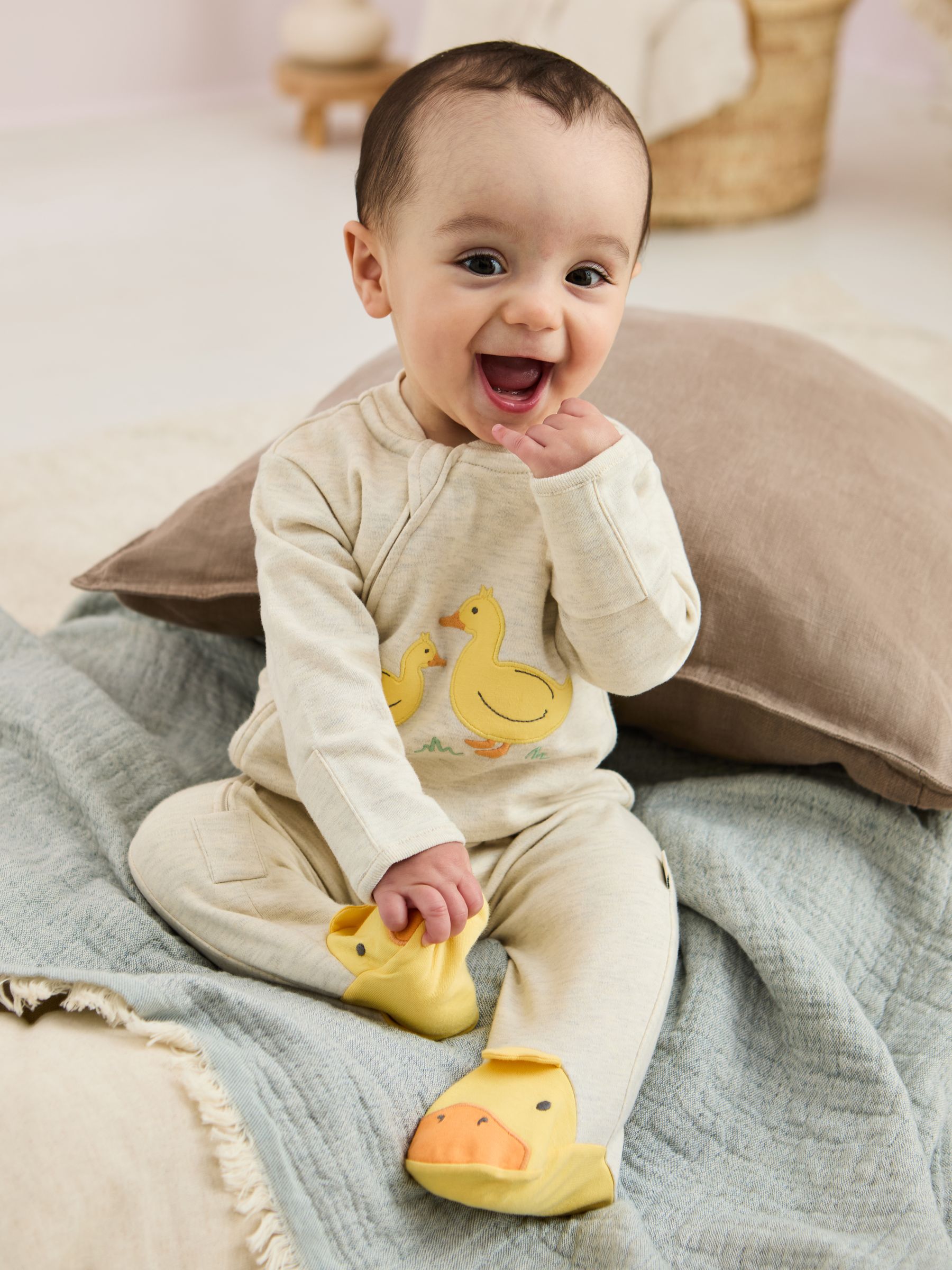 Natural 100% Cotton Sleepsuit