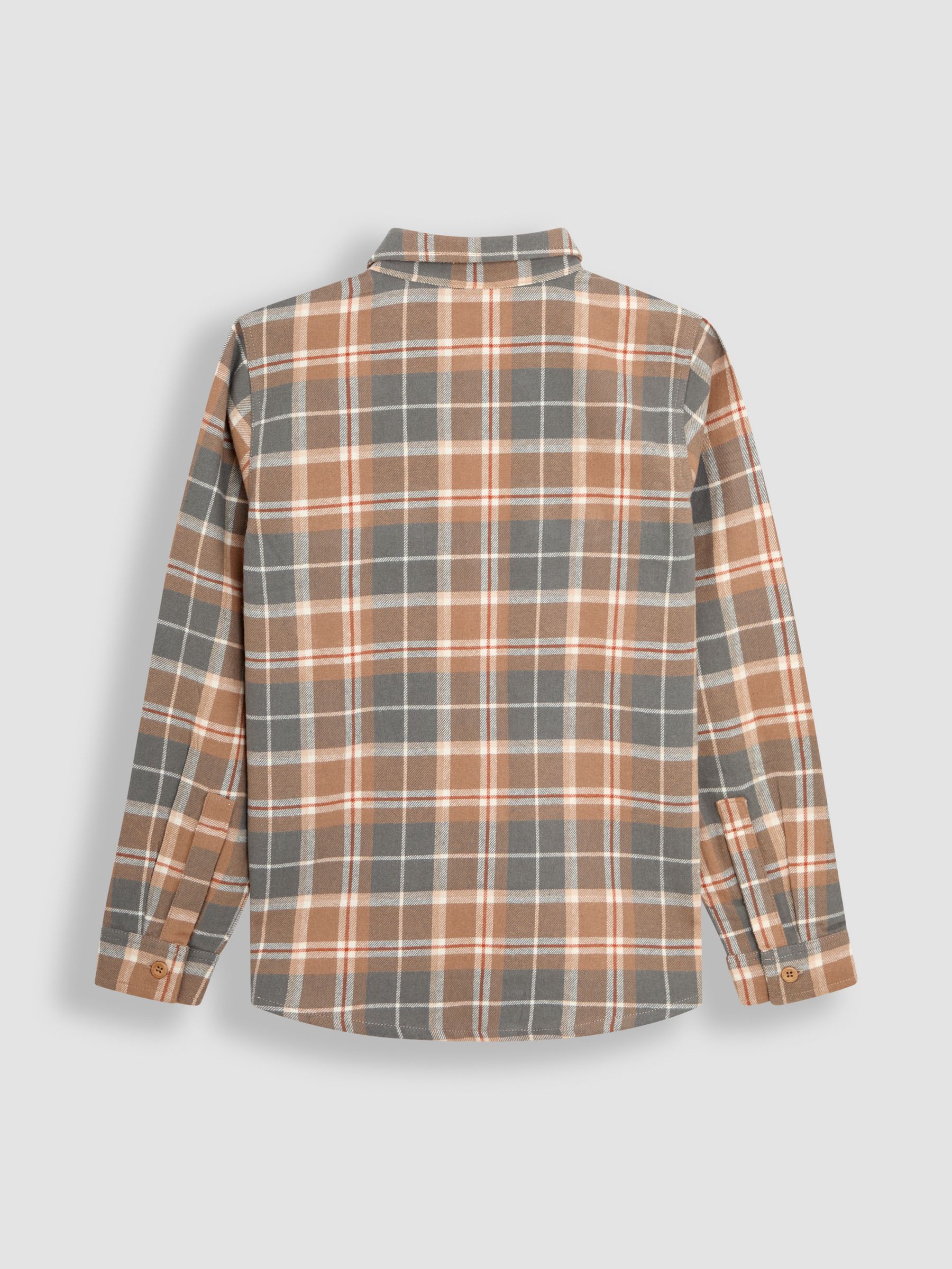 Rust Orange & Cream Check Check Shirt