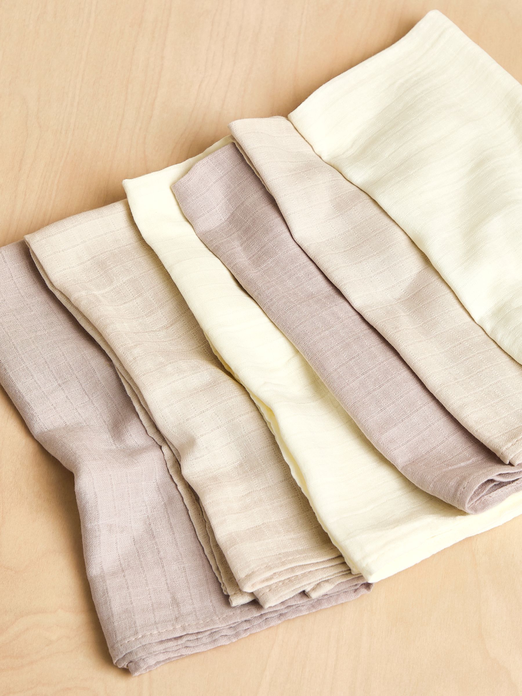 6-Pack Neutral Muslin Squares
