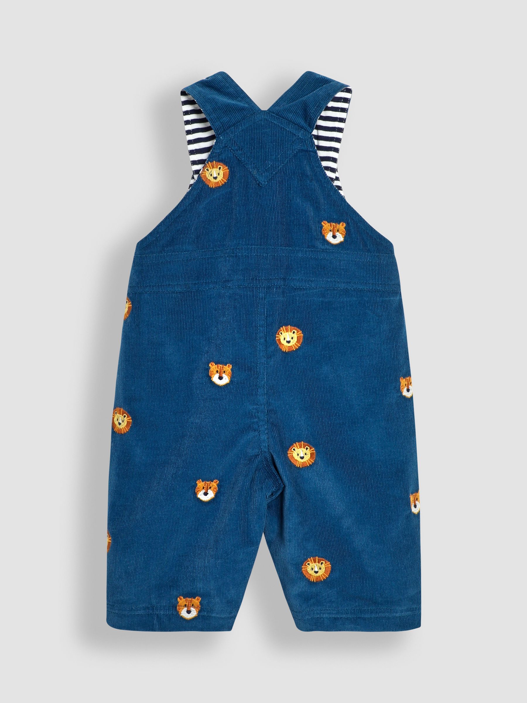 Toffee Embroidered Cord Dungarees