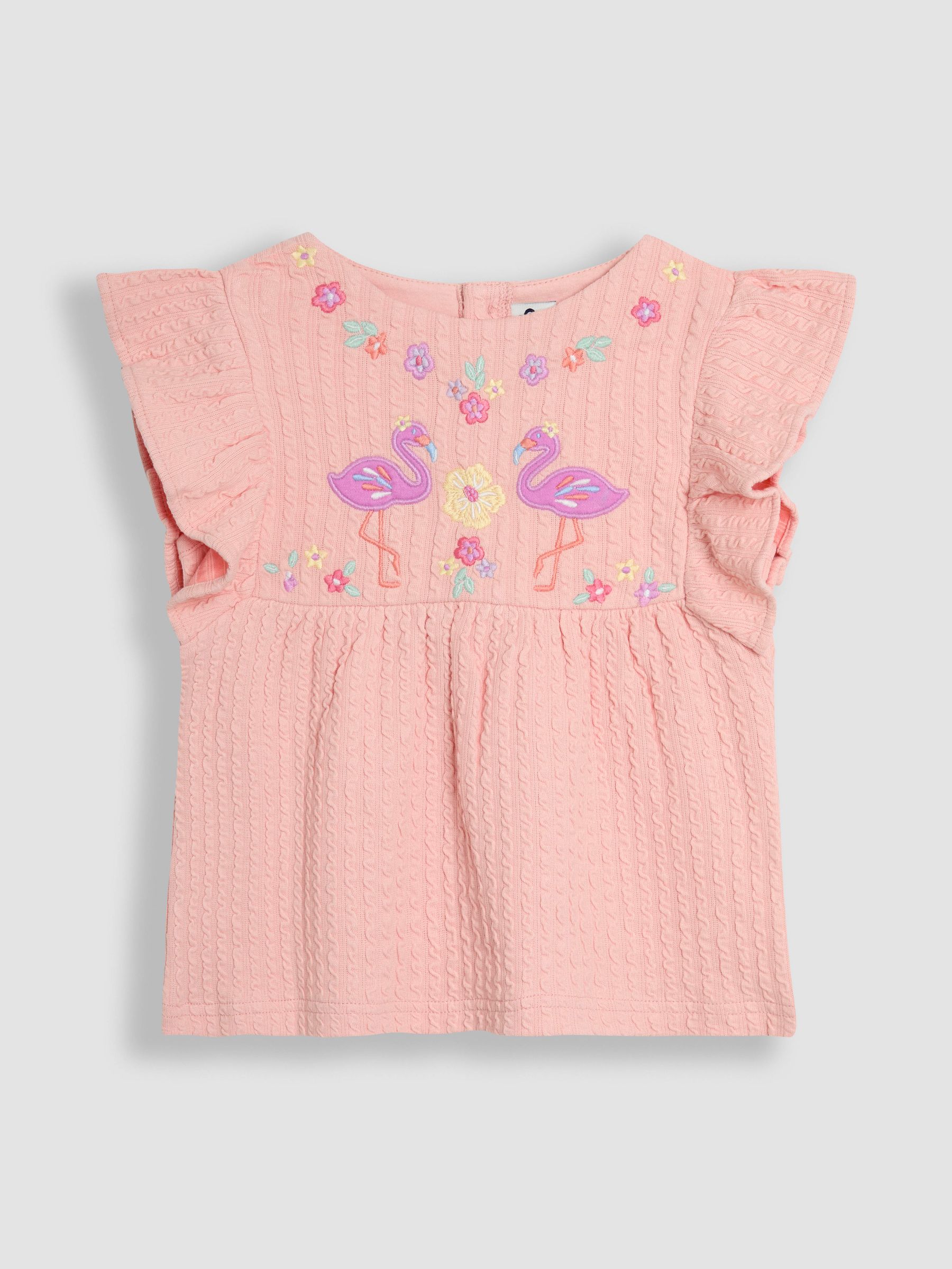 Lilac Purple Unicorn Appliqué Flutter Sleeve T-Shirt