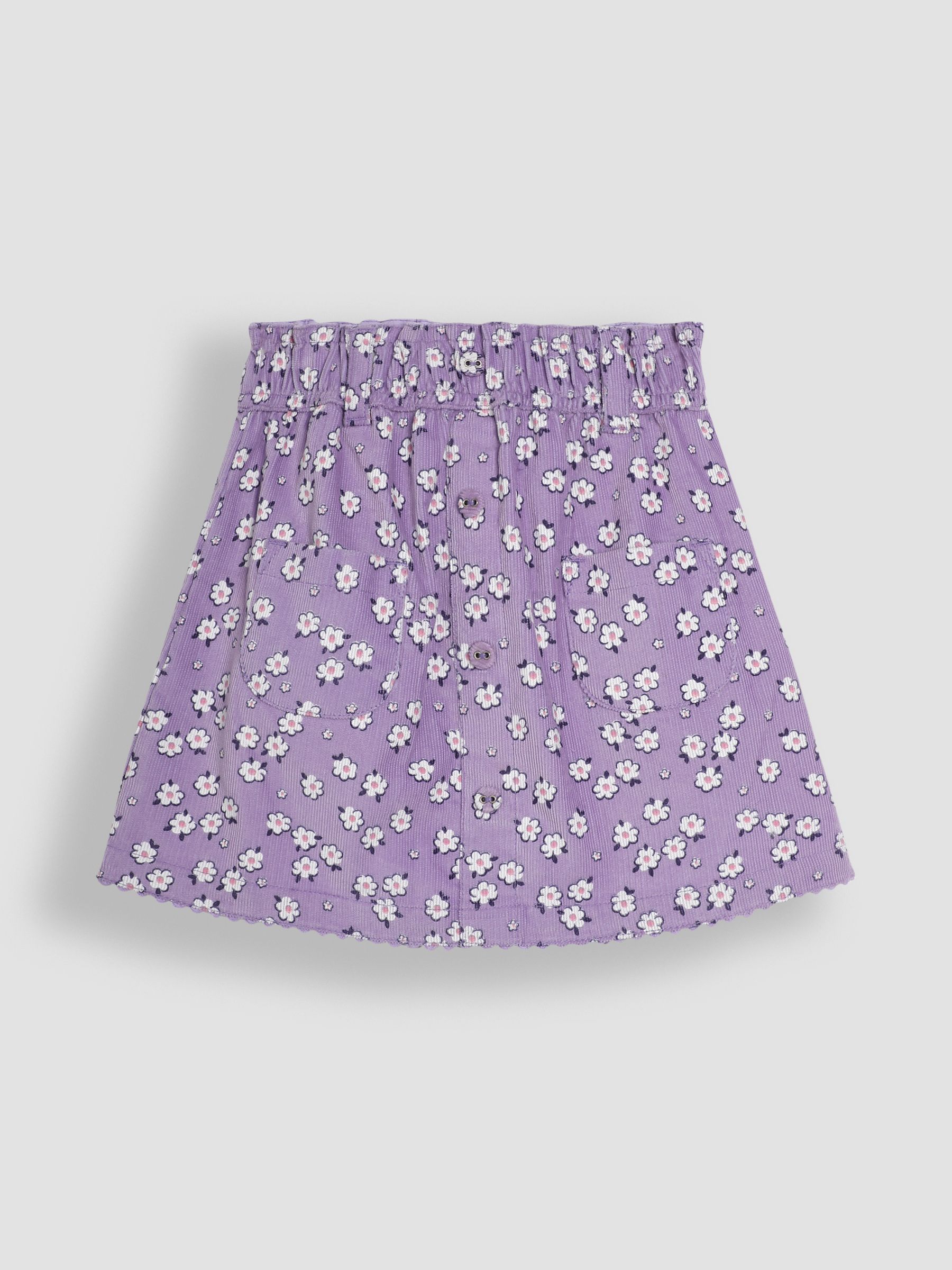 Lilac Paper Bag Waistband Cord Skirt