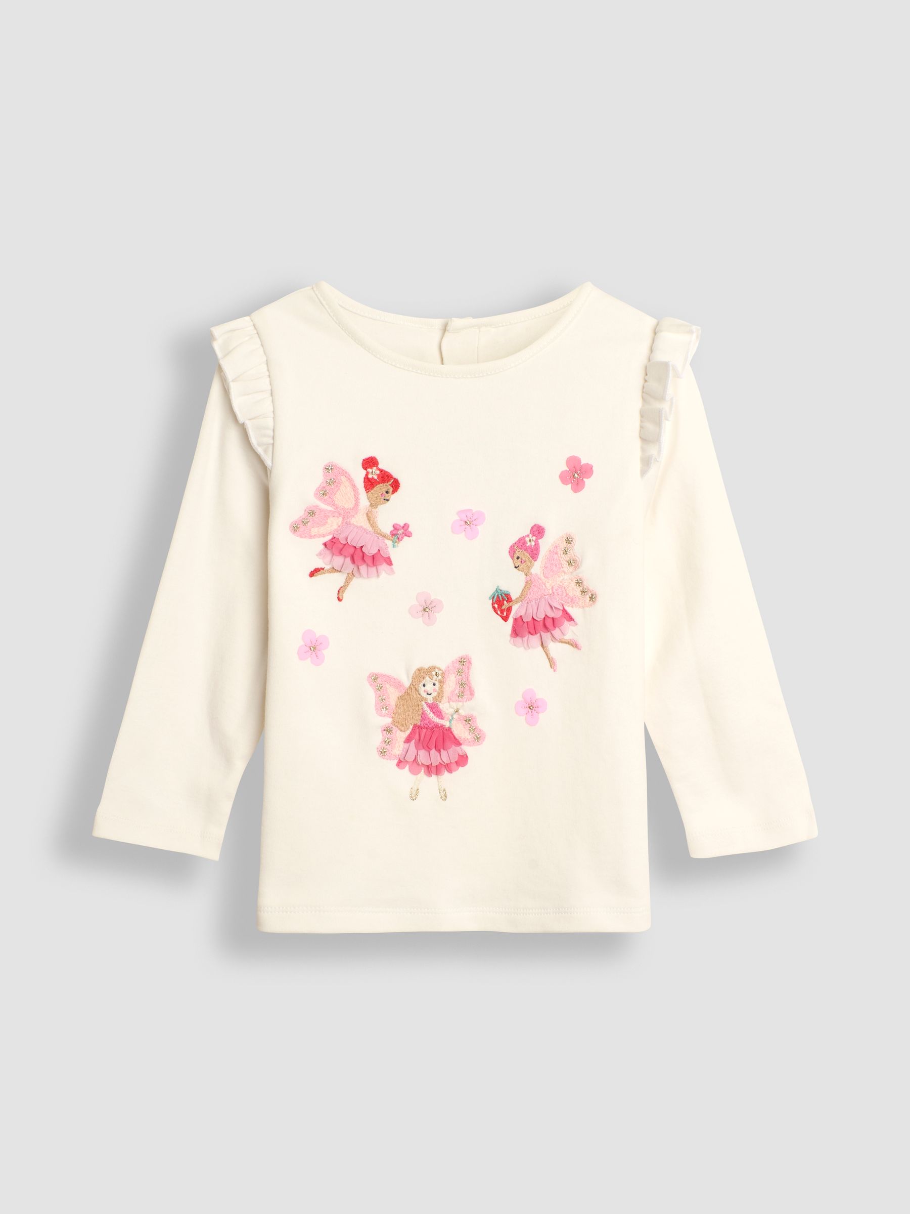 Pink Fairy Appliqué Top And Tulle Skirt Set