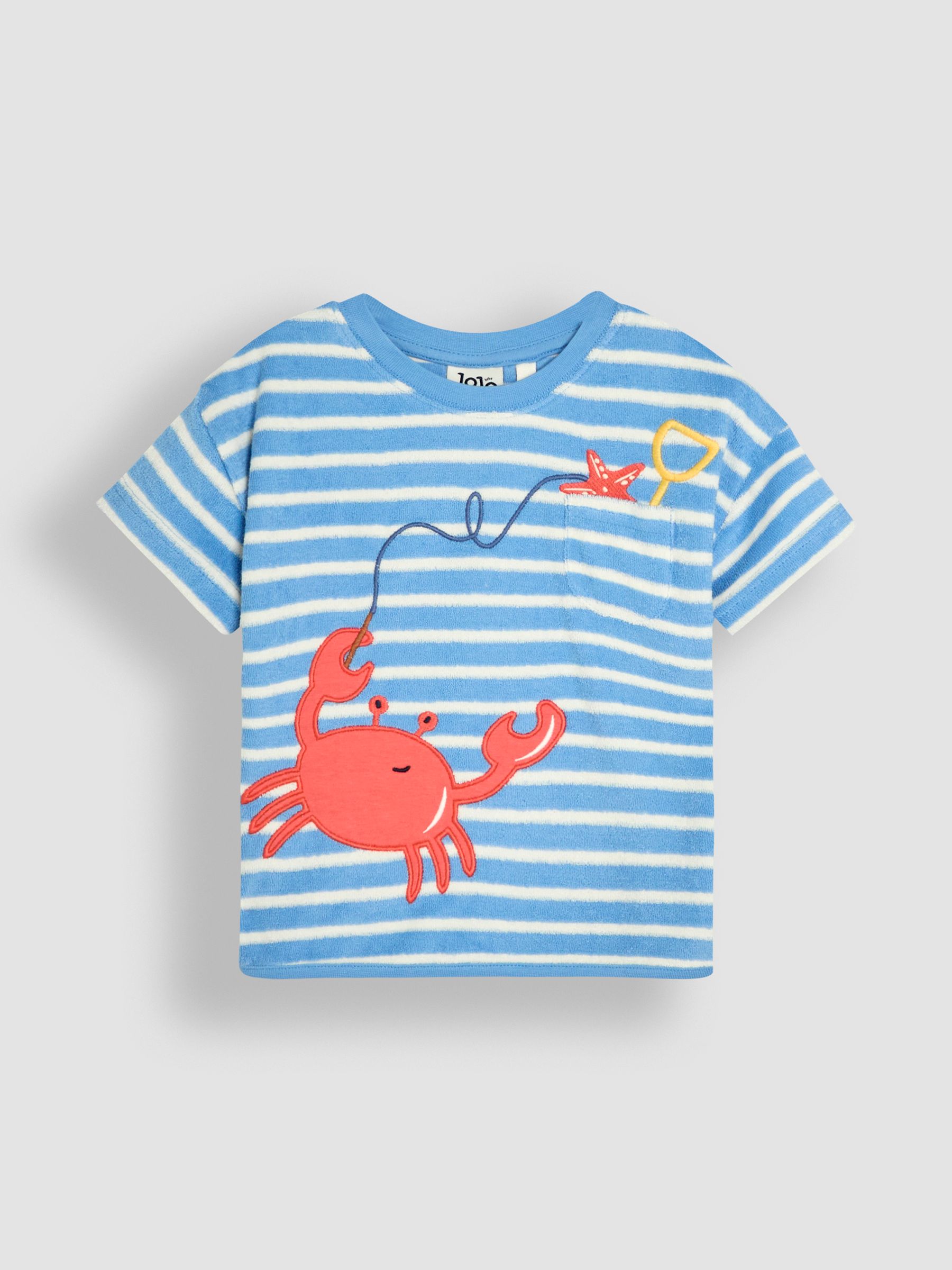 Blue 2-Piece Crab Textured T-Shirt & Shorts Set