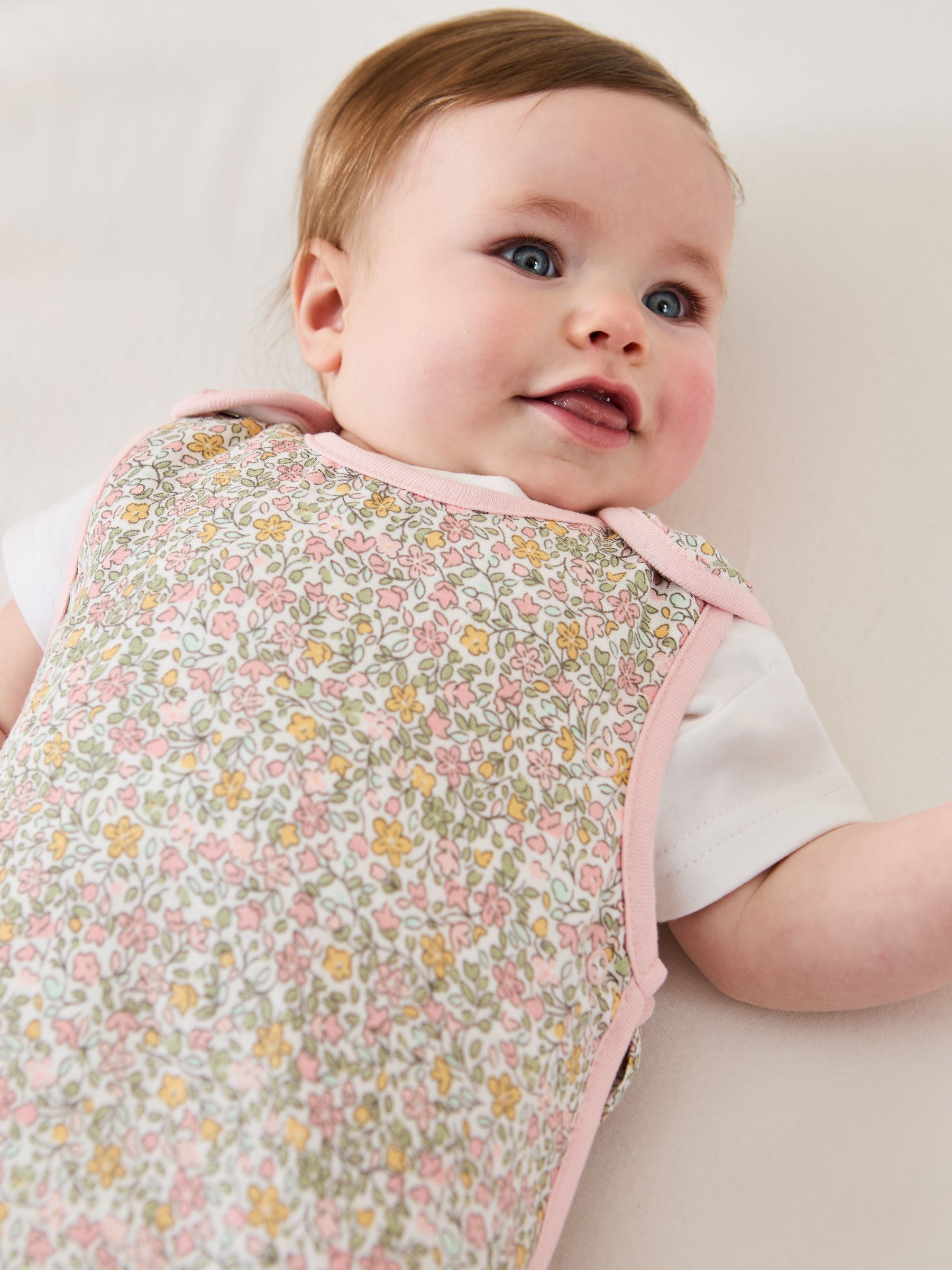 Ditsy Print 1 Tog Baby Muslin Sleeping Bag