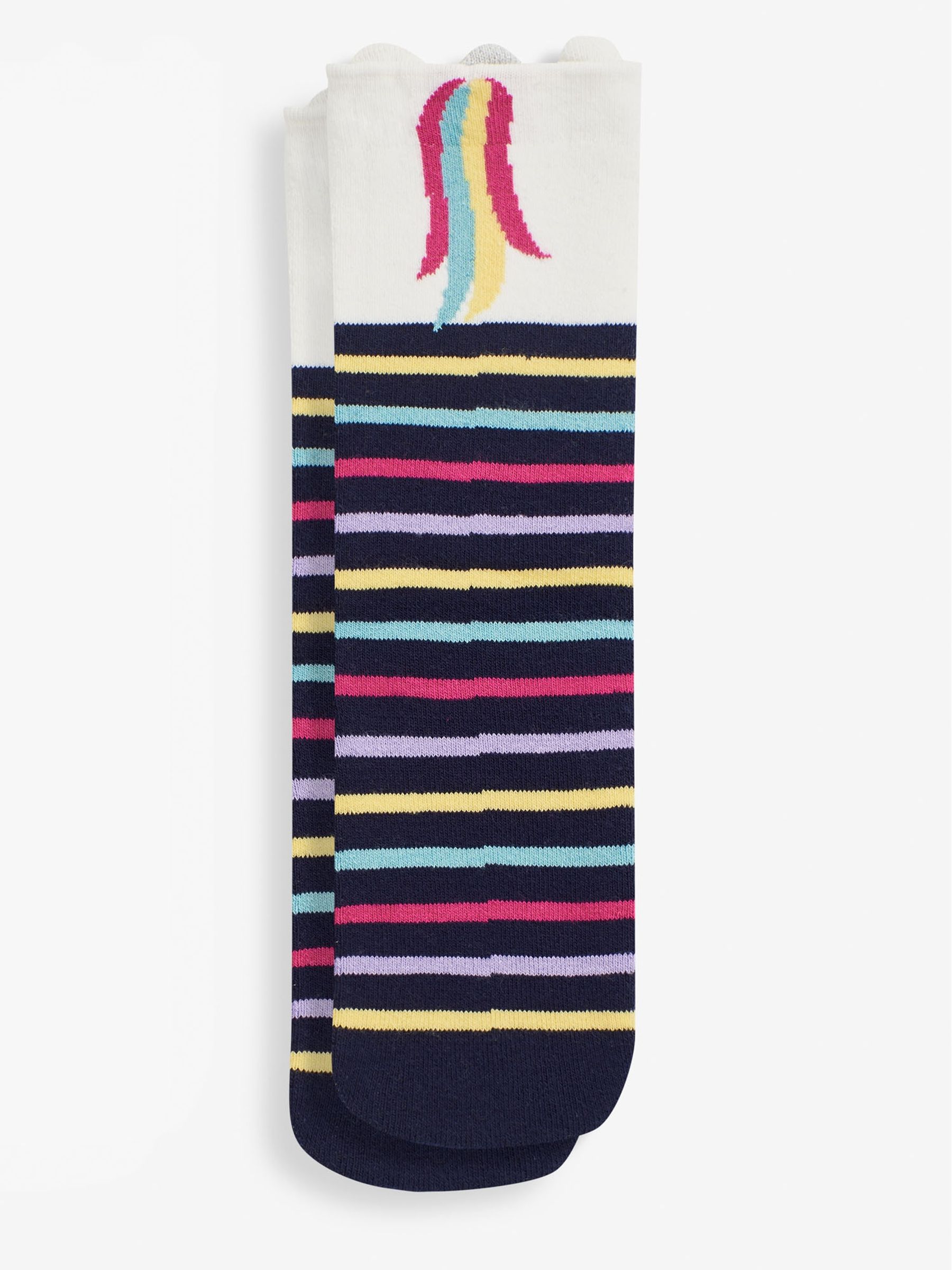 Navy Unicorn Welly Socks