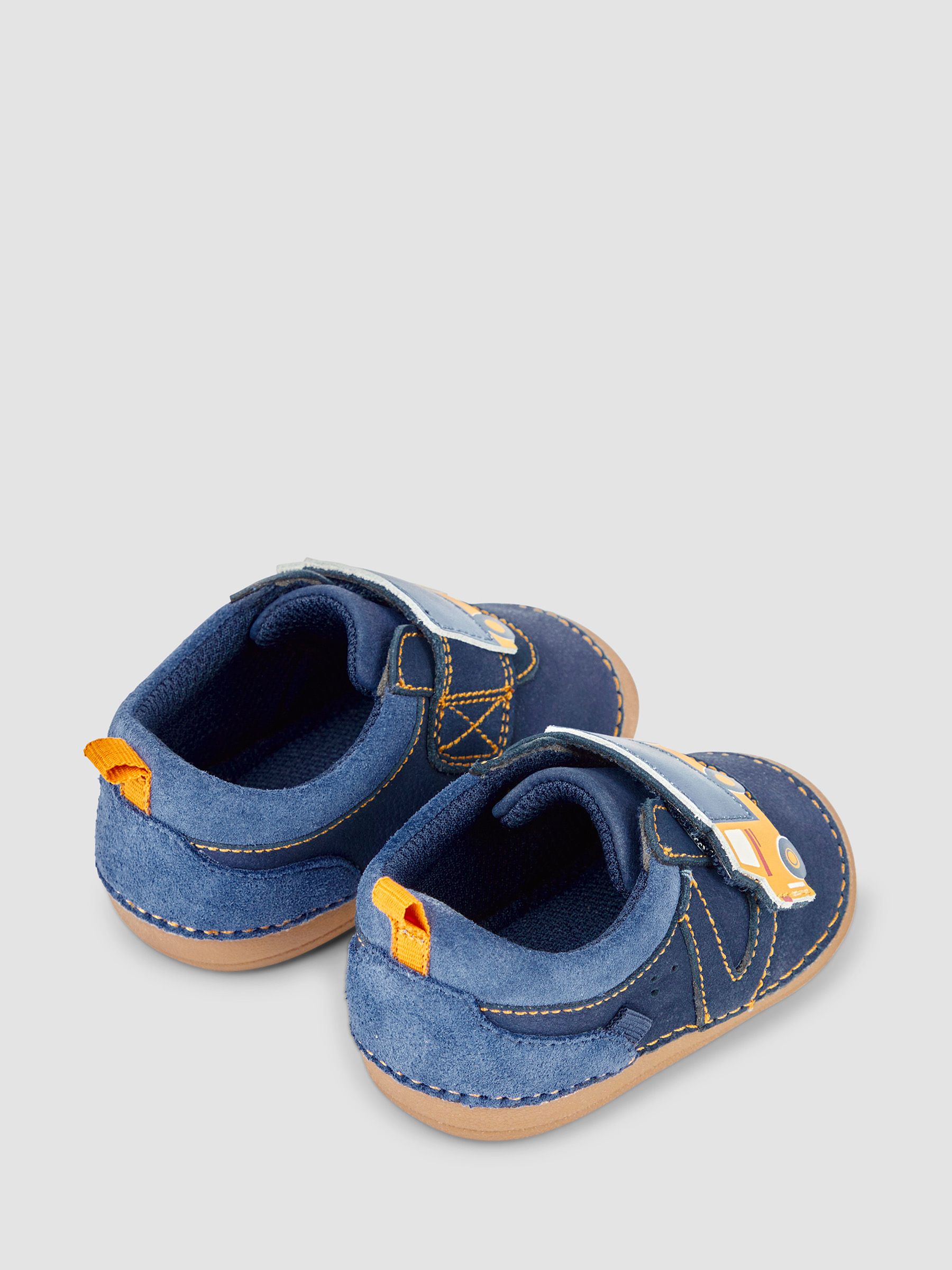 Navy Blue Construction Pre-Walker Shoes