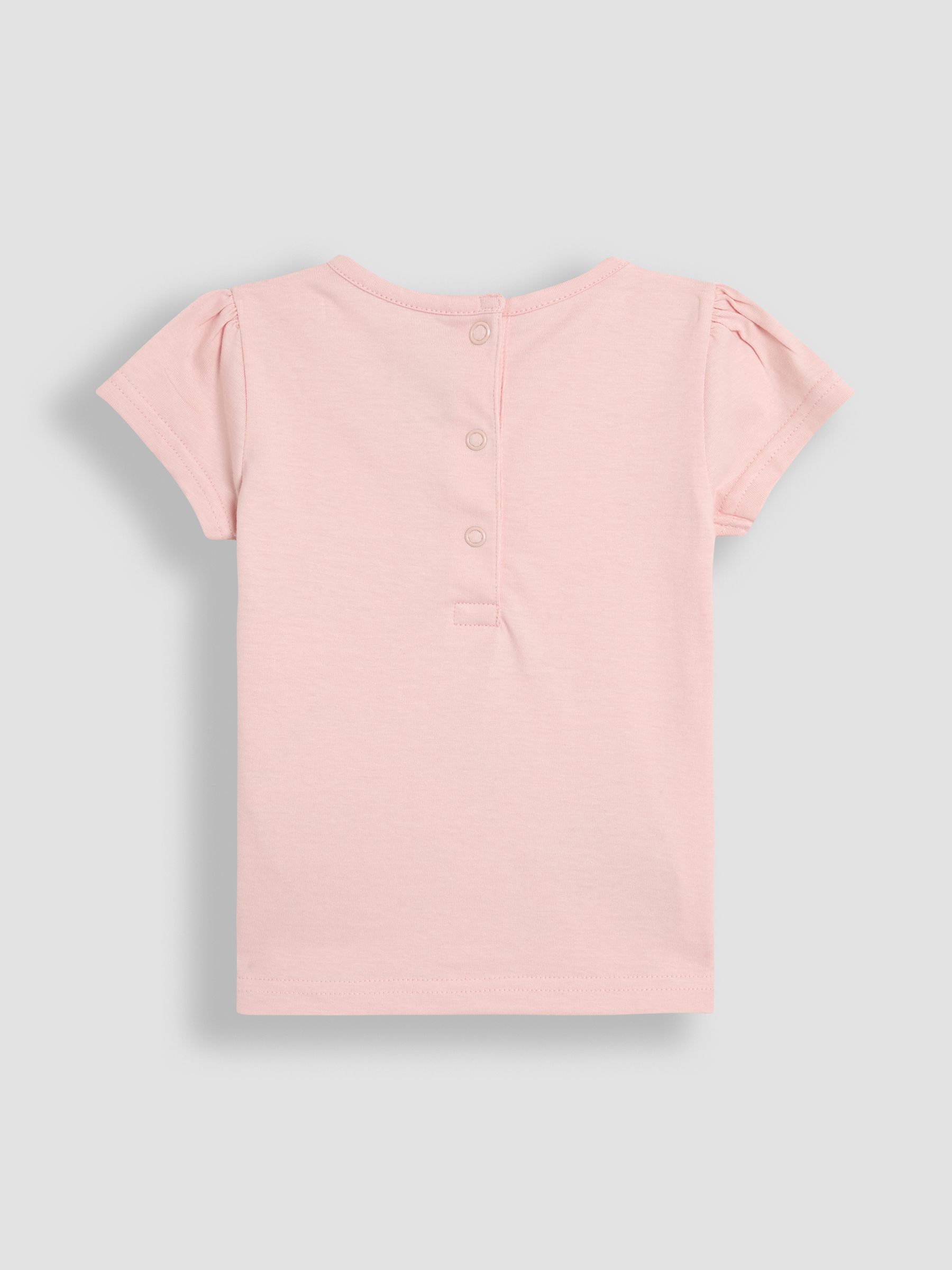 Coral Pink Elephant Printed 100% Cotton T-Shirt