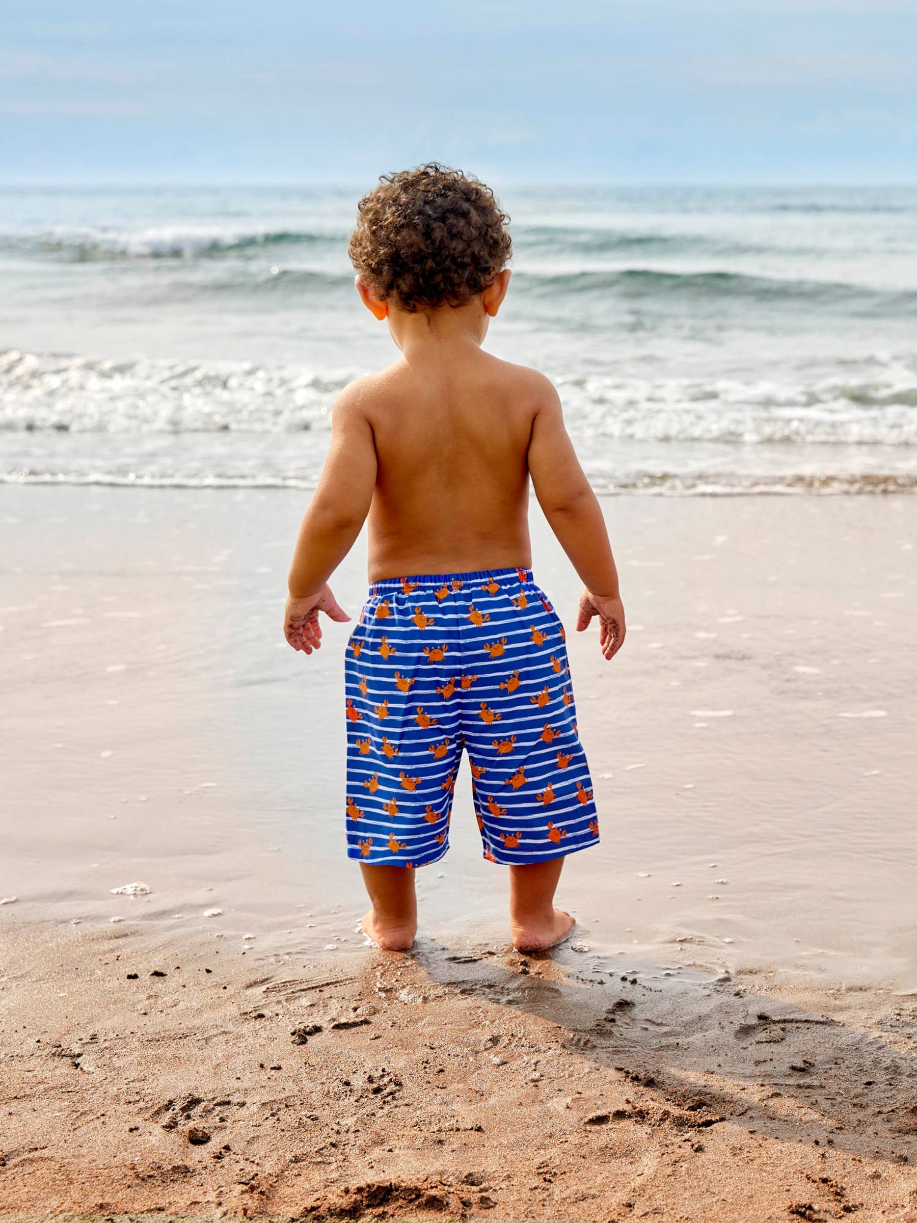 Blue Crab Swim Shorts with Integral Nappy