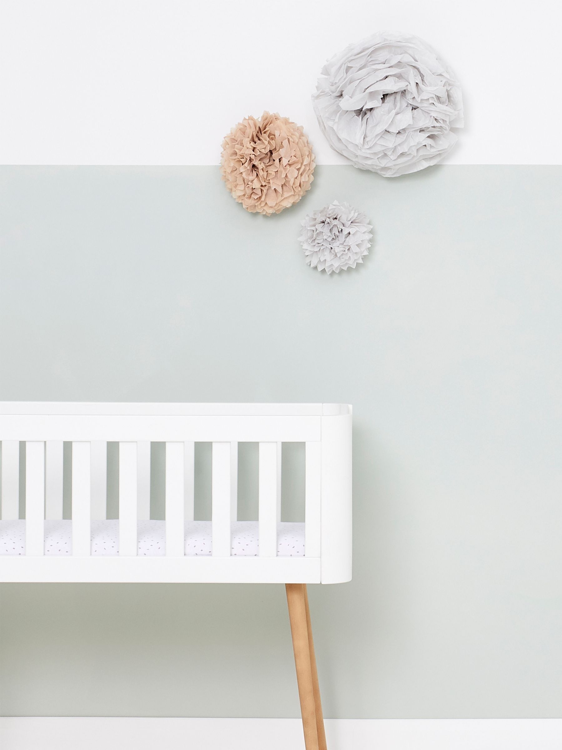 The Little Green Sheep White Kids Crib Fitted Sheet
