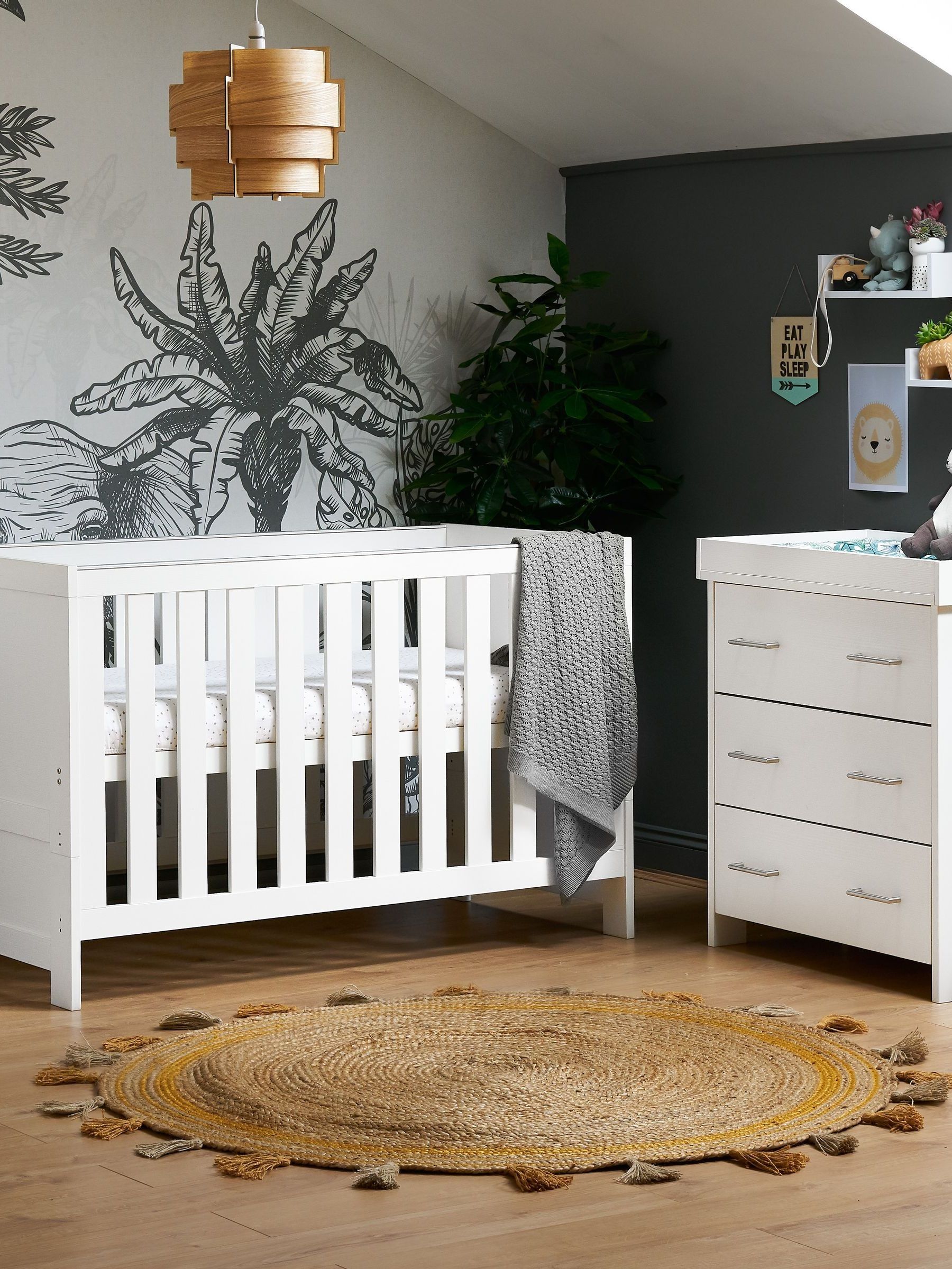 Obaby White Nika Nursery Furniture Set 2 Piece