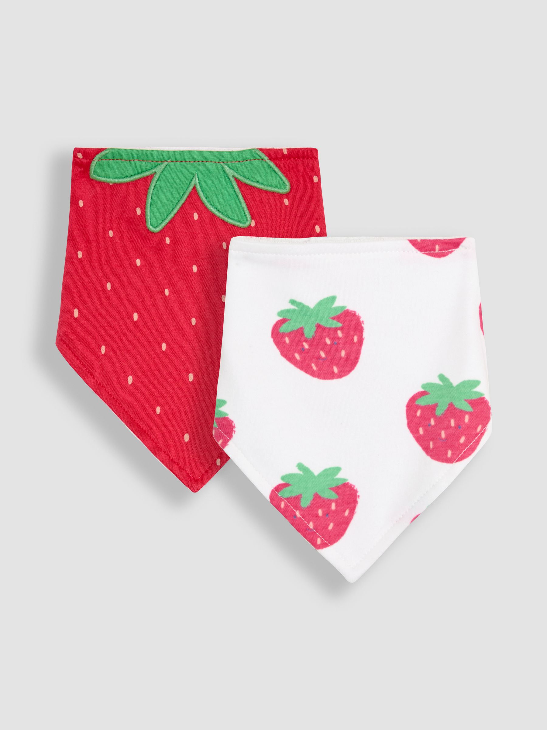 Red Strawberry Dribble Bibs 2 Pack