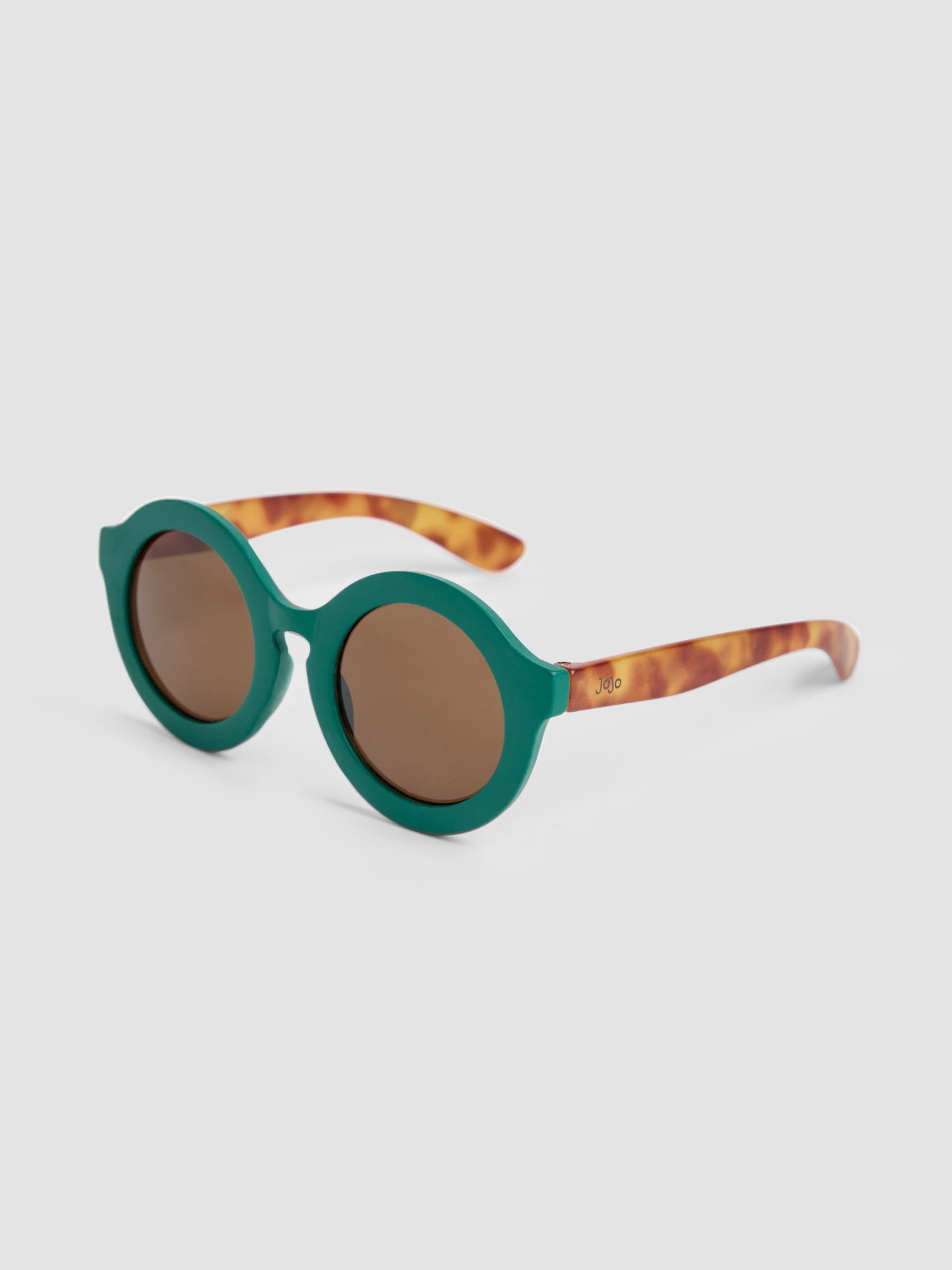 Khaki Rounded Sunglasses