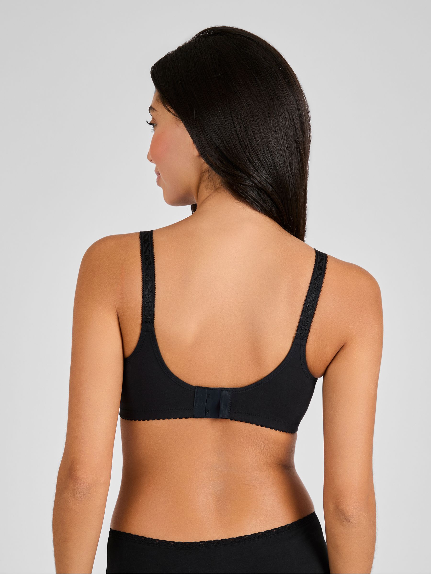 Black Maternity & Nursing Lace Trim Bra