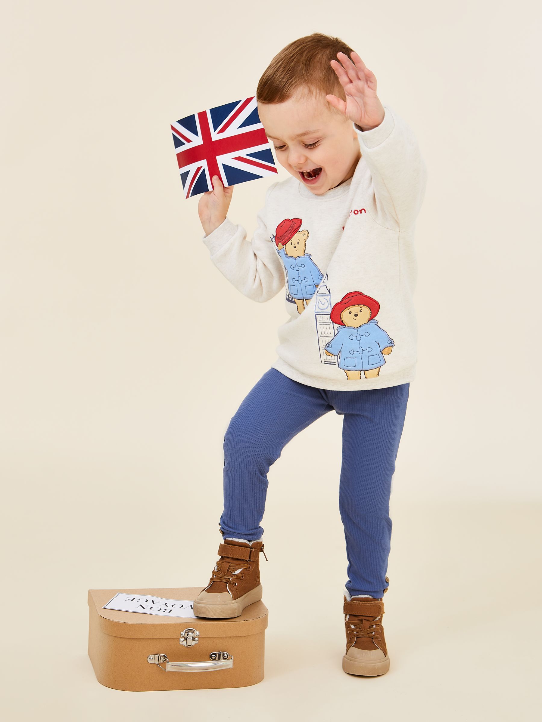 Natural Paddington Appliqué Sweatshirt & Leggings Set