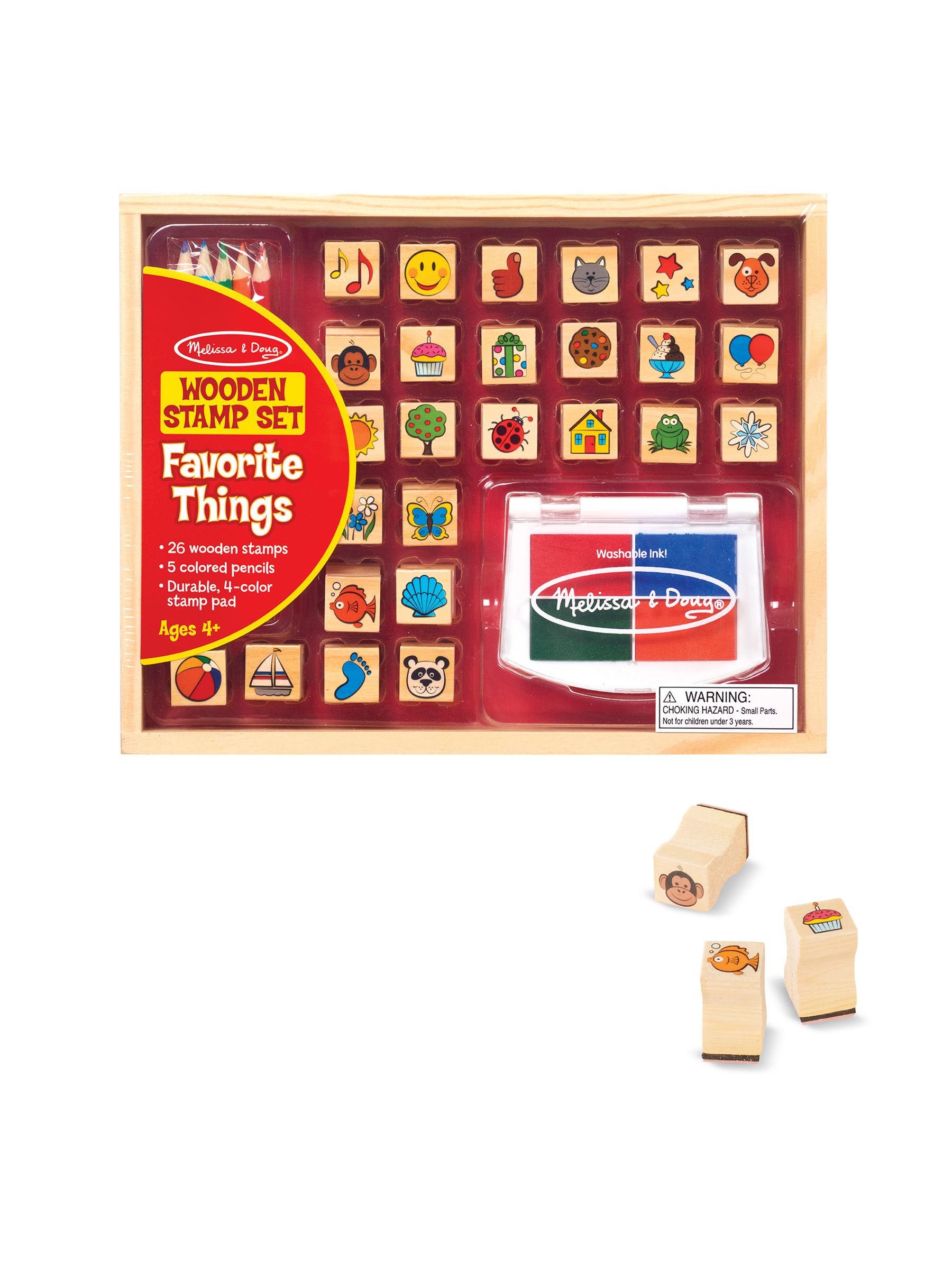 Melissa & Doug Natural Favourite Things Stamp Set