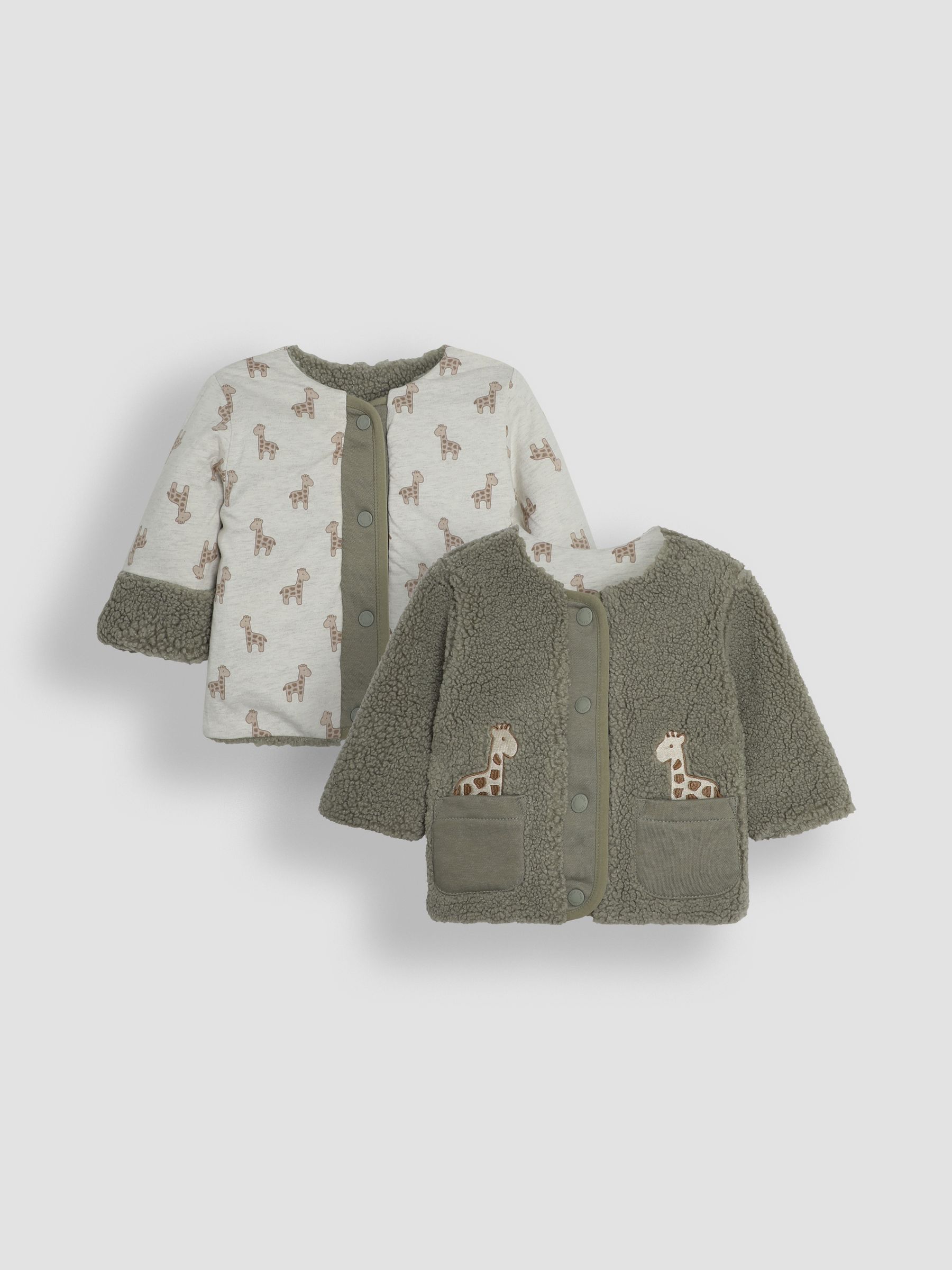 Khaki Reversible Teddy Fleece