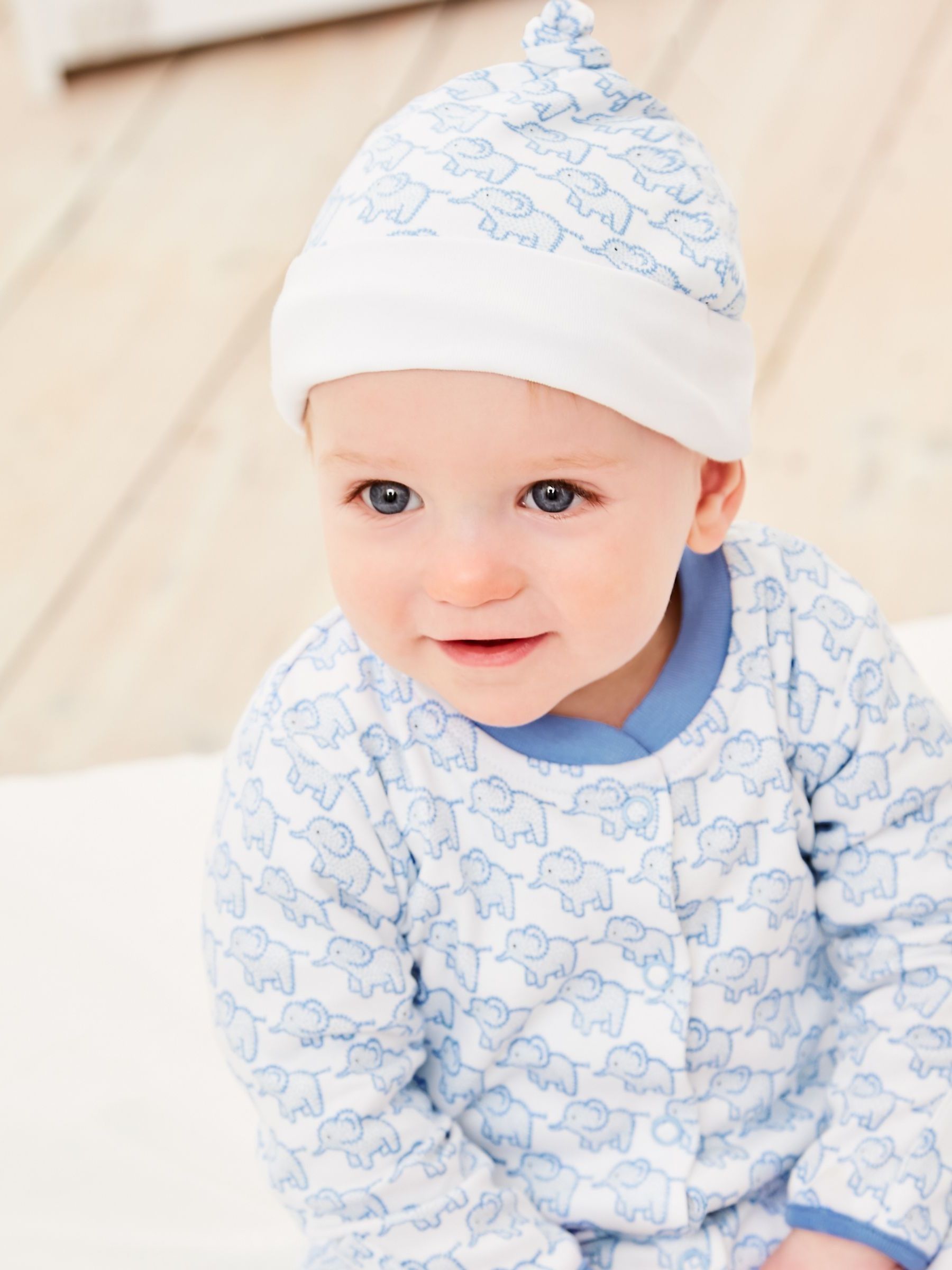 Blue Little Elephant Cotton Baby Hat