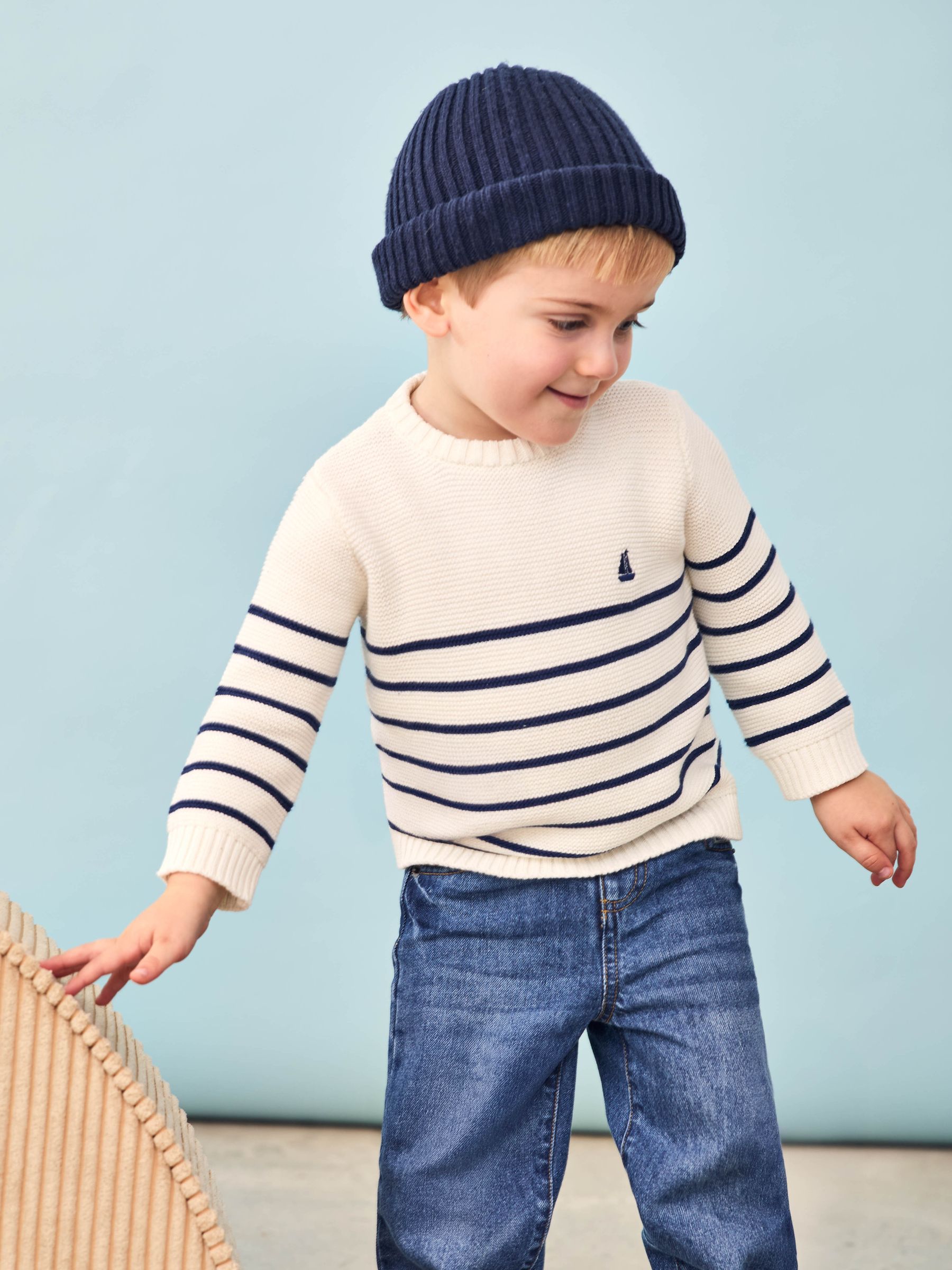 Cream Breton Stripe Jumper