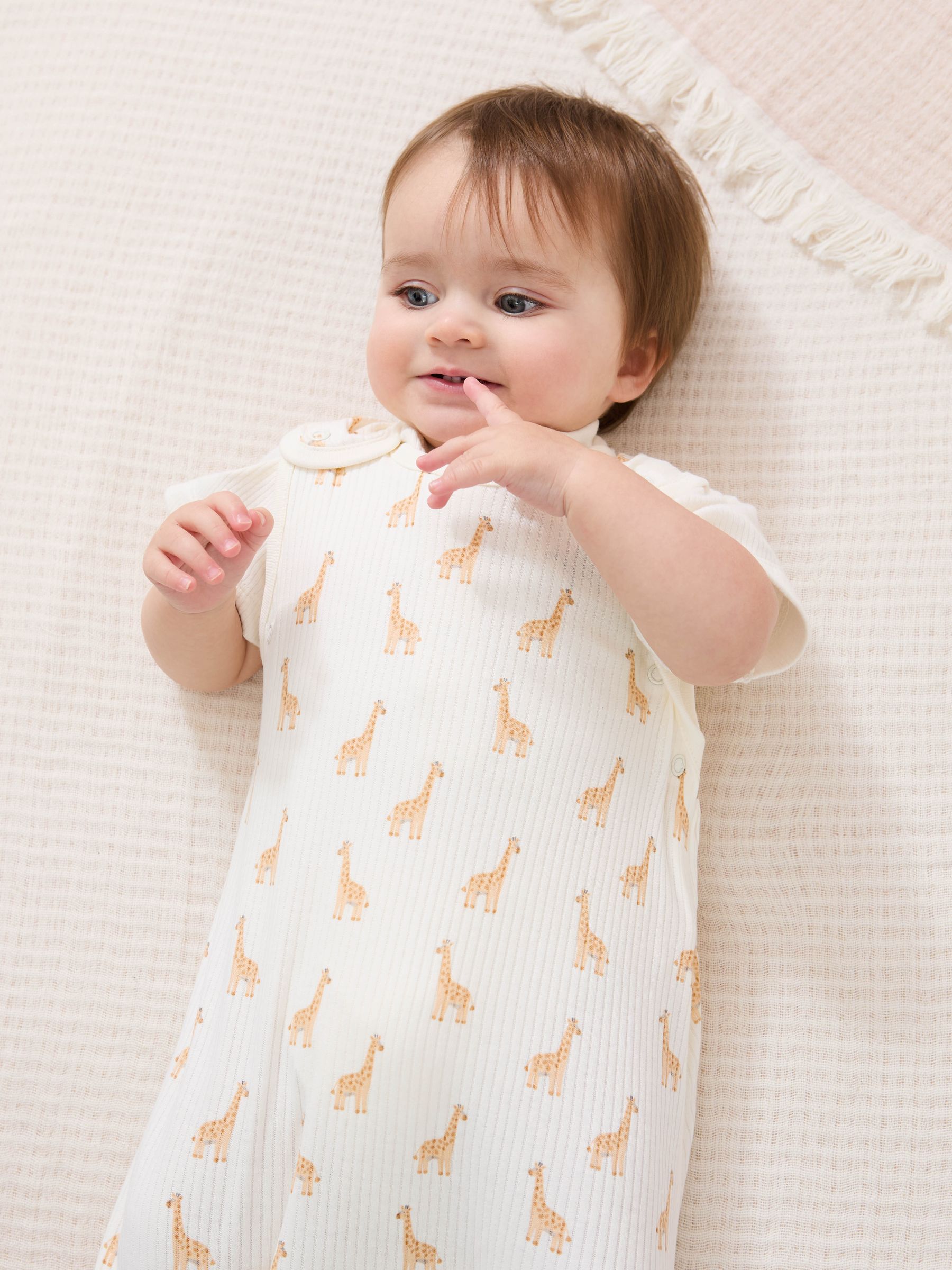 Cream Rib 1 Tog Baby Sleeping Bag
