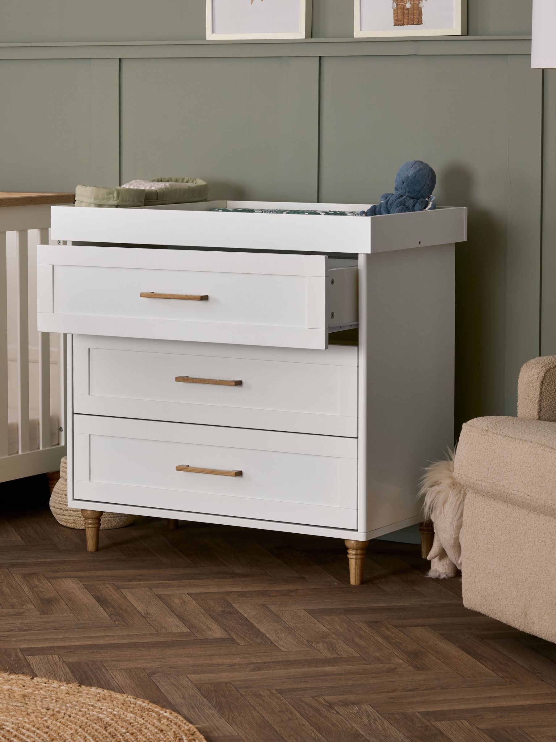 Obaby White Orla Nursery Changing Unit