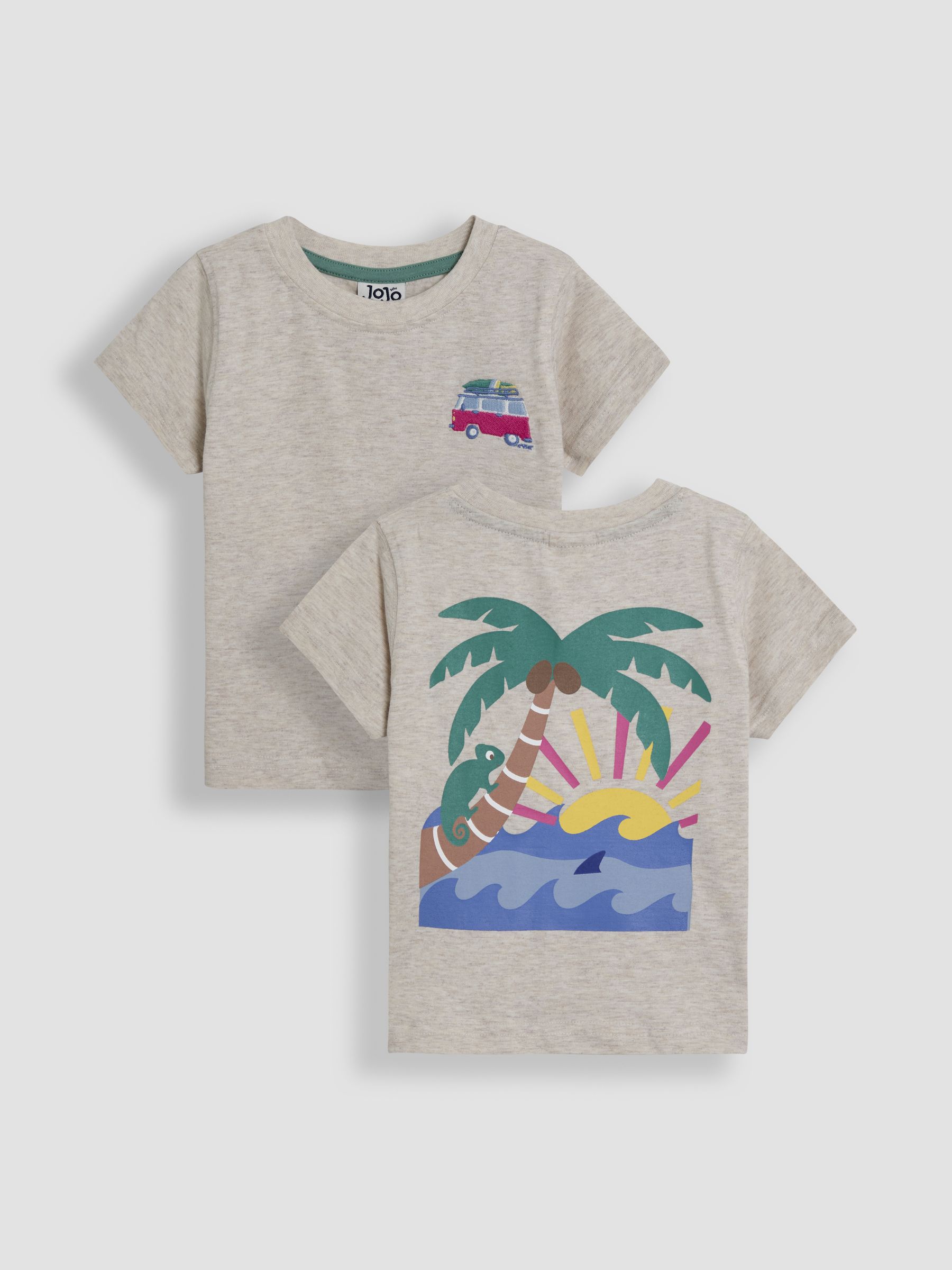 Natural Tropical Island Back Printed T-Shirt