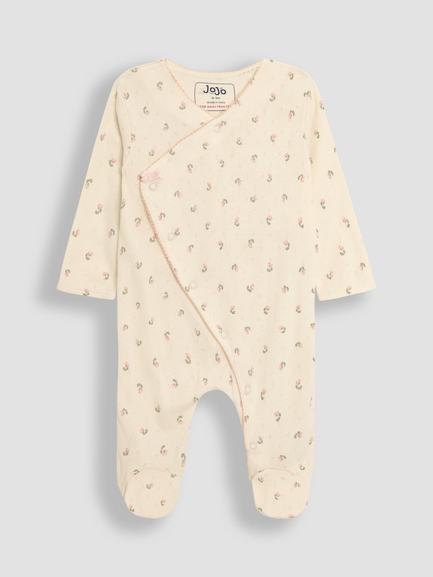 Natural Cotton Footed Sleepsuit and Bib Set 2 Piece