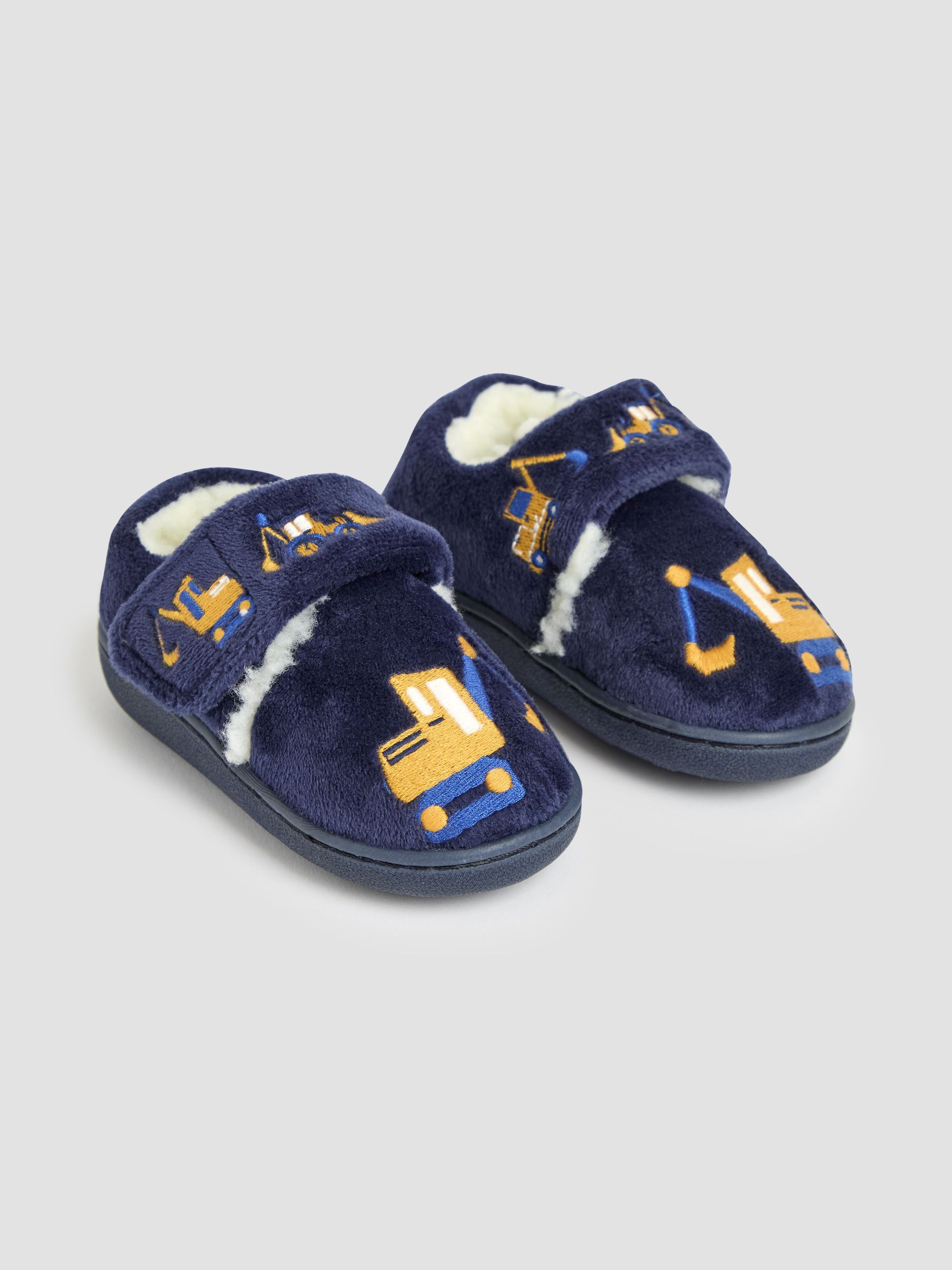 Navy Construction Slipper Shoes