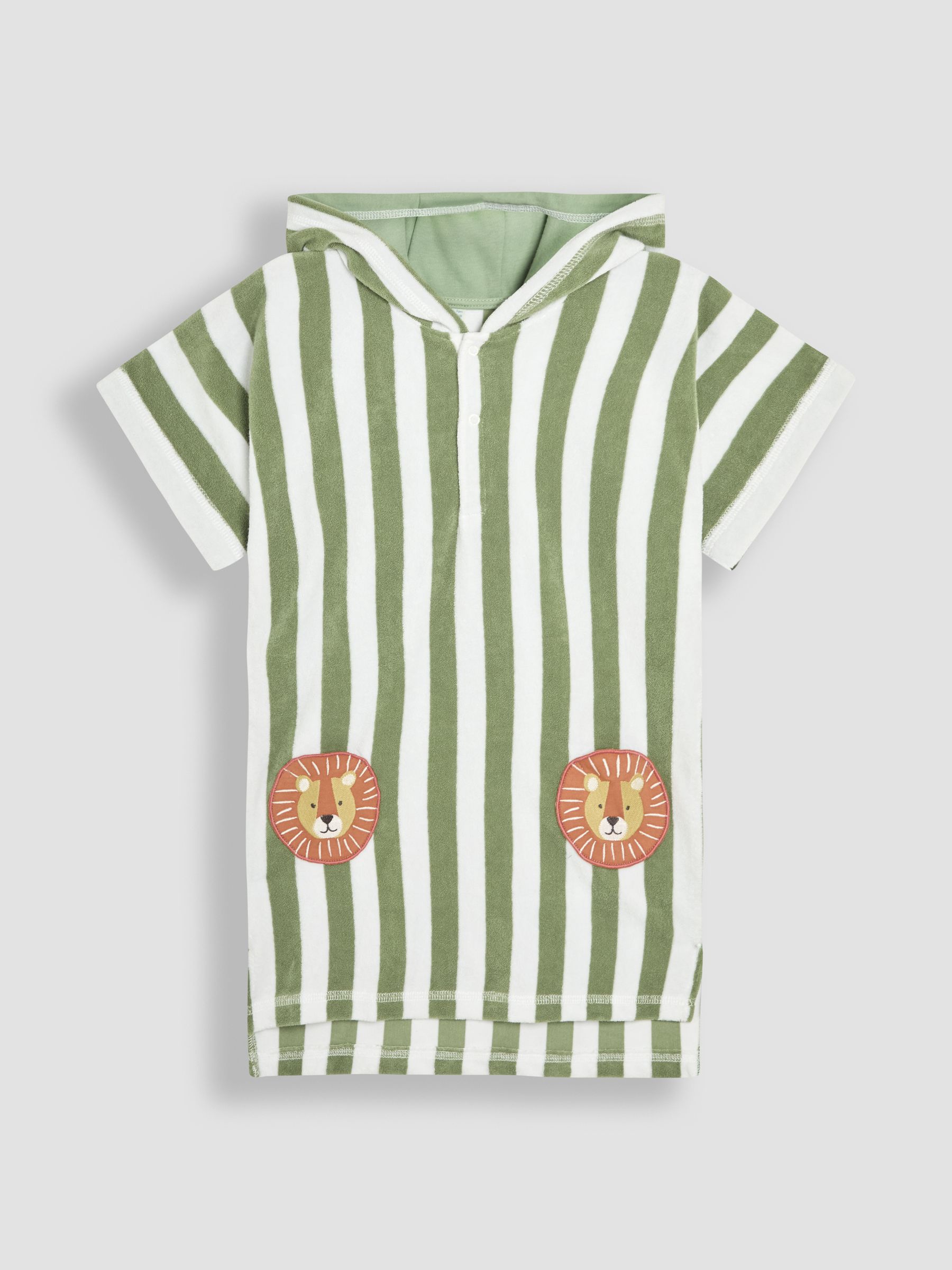 Green Lion Towelling Poncho