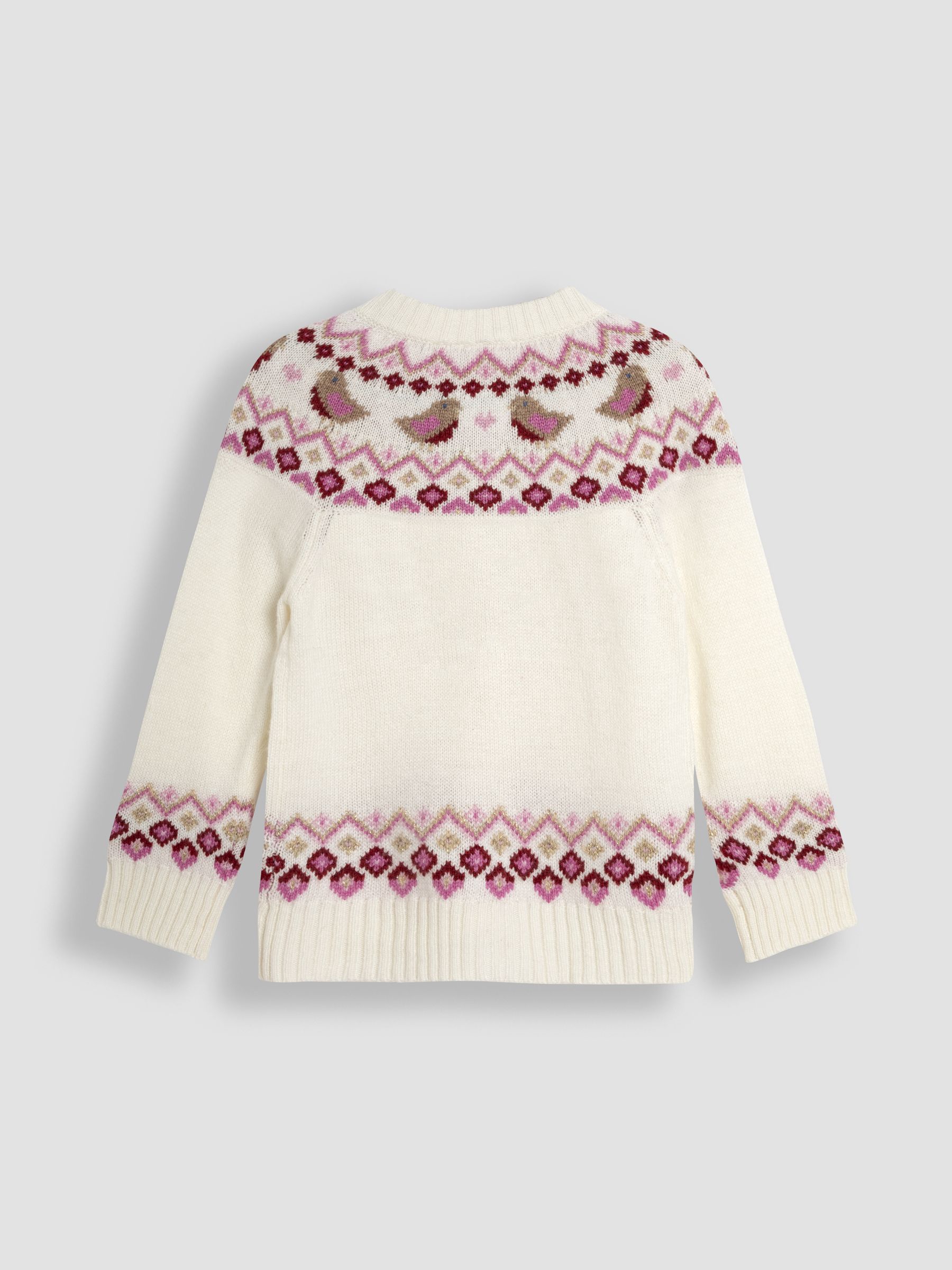 Cream Robin Festive Cardigan