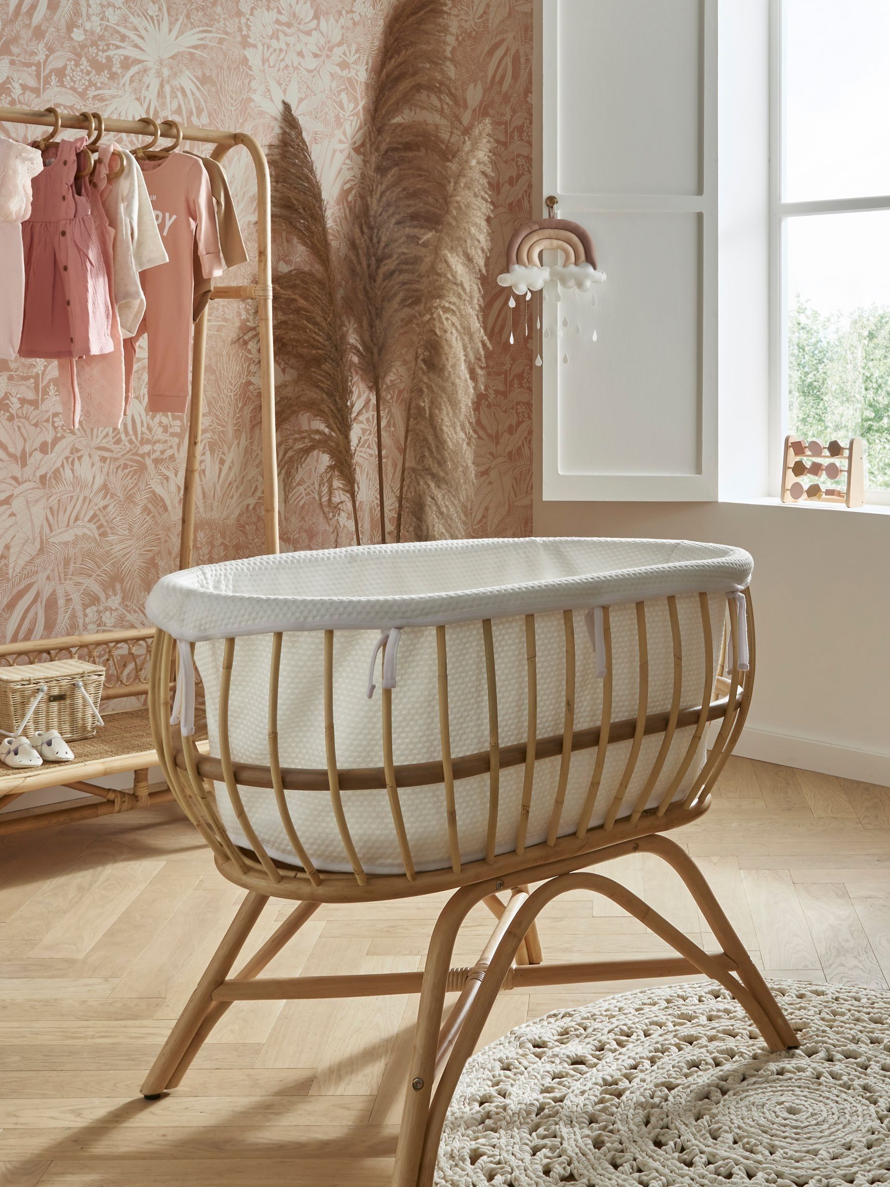 Cuddleco Natural Aria Crib Rattan