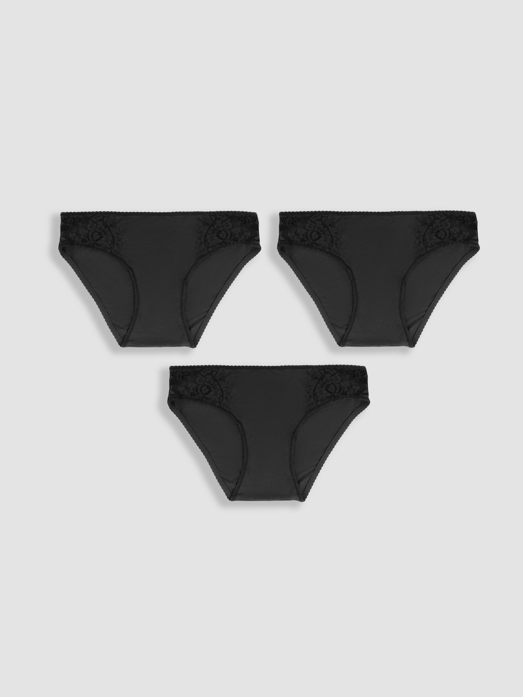 White 3-Pack Lace Trim Maternity Knickers