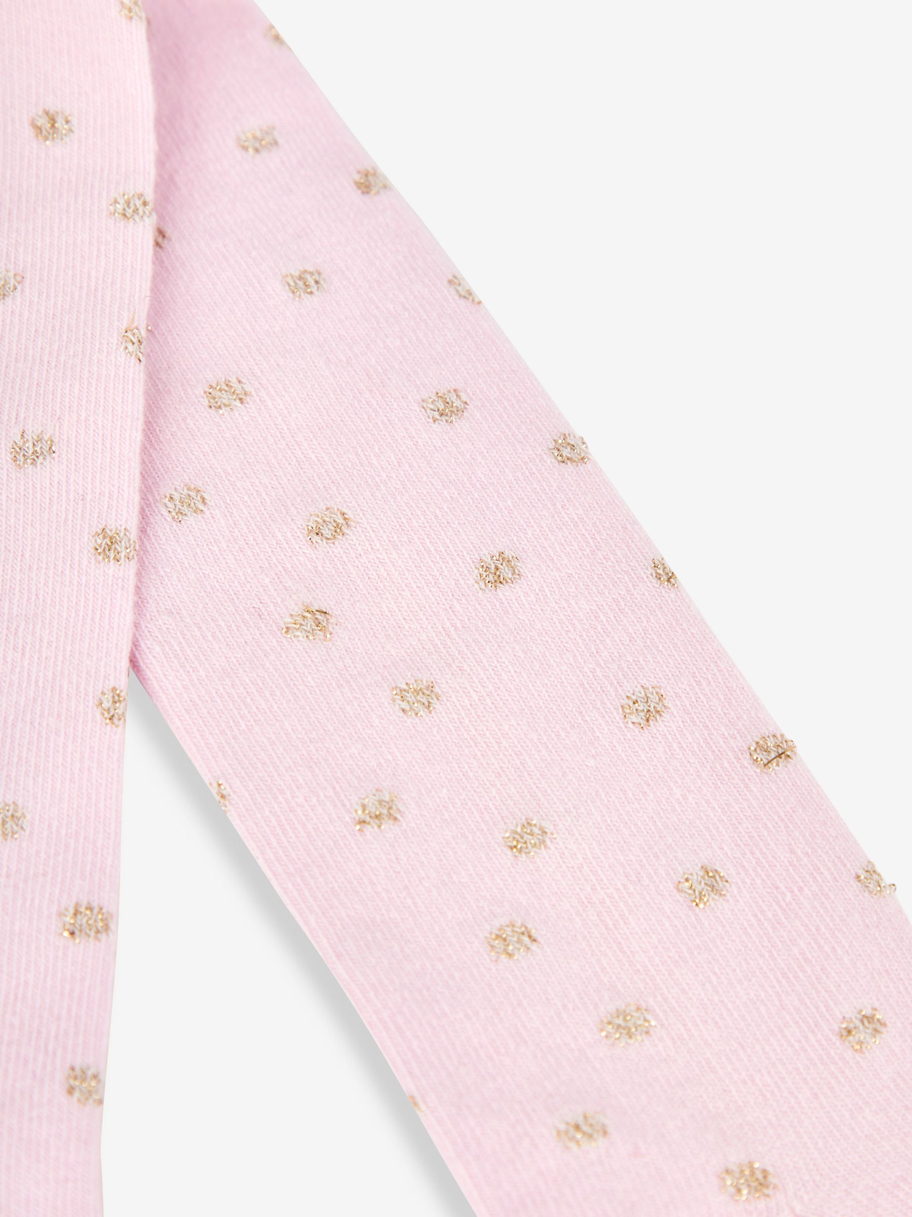 Pink Gold Spot Cotton Rich Spot Tights