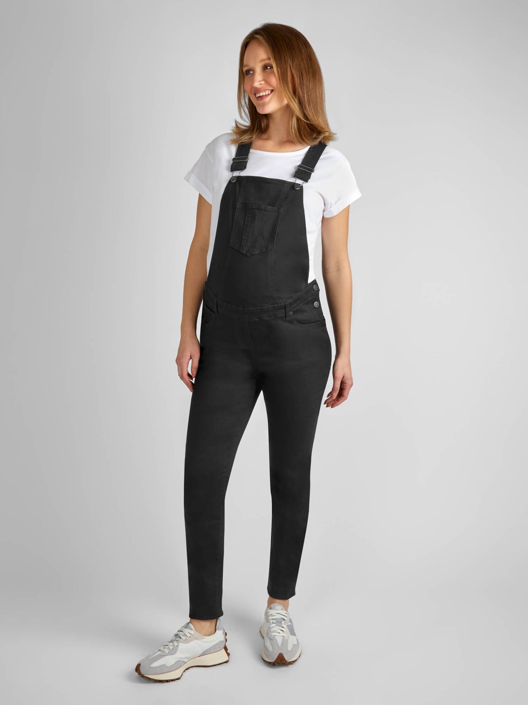 Black Maternity Dungarees