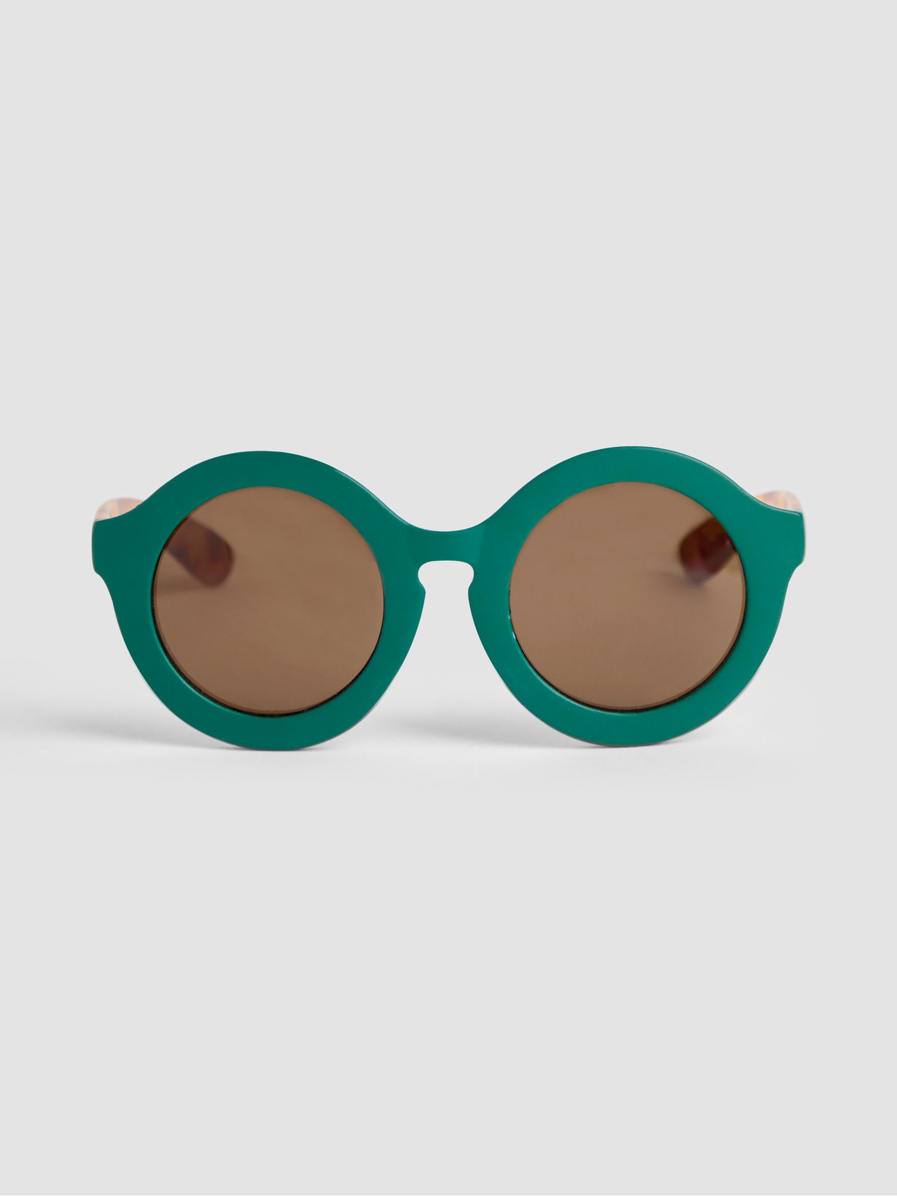 Khaki Rounded Sunglasses