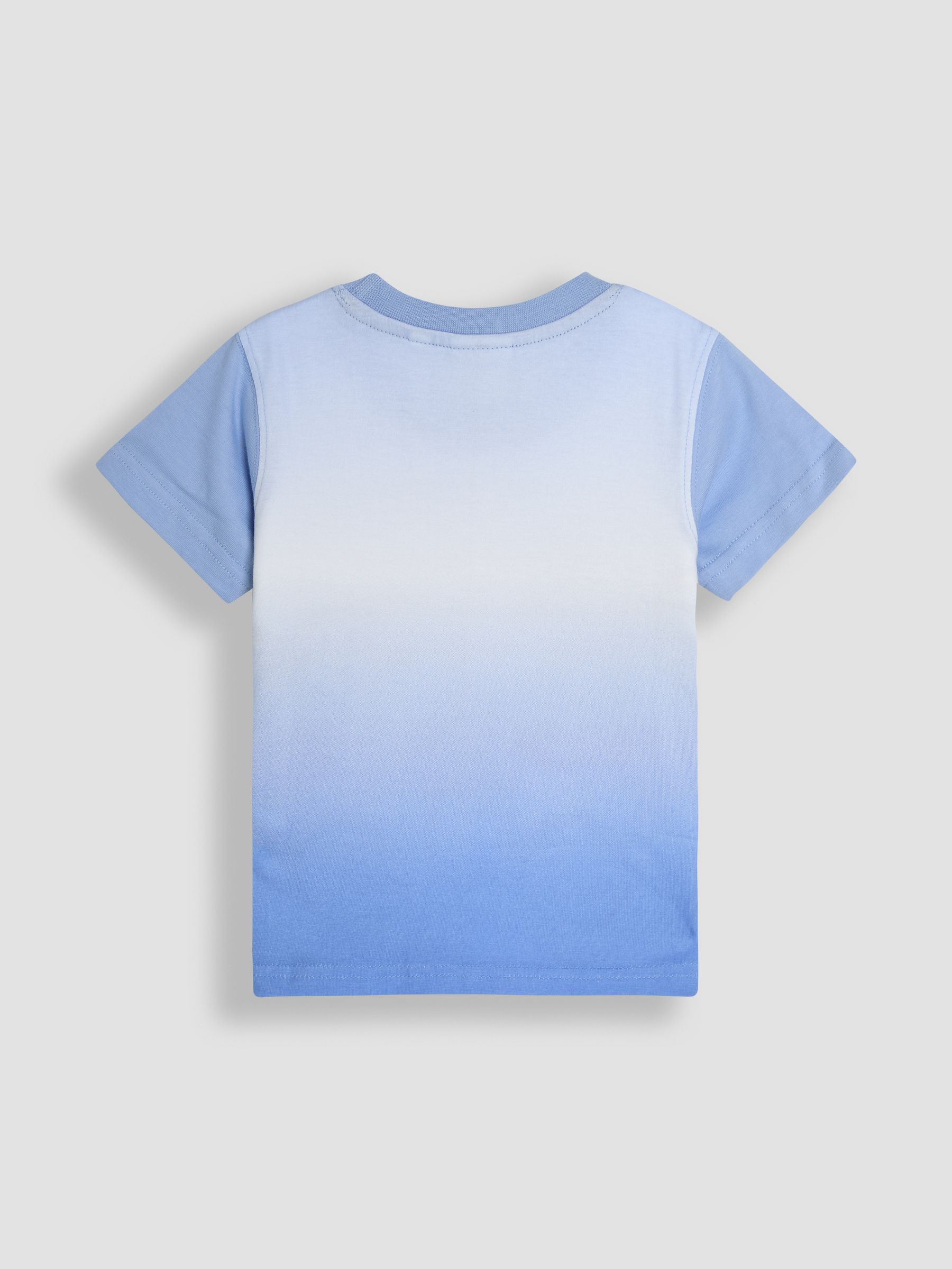 Blue Tropical Jeep Appliqué Ombre 100% Cotton T-Shirt