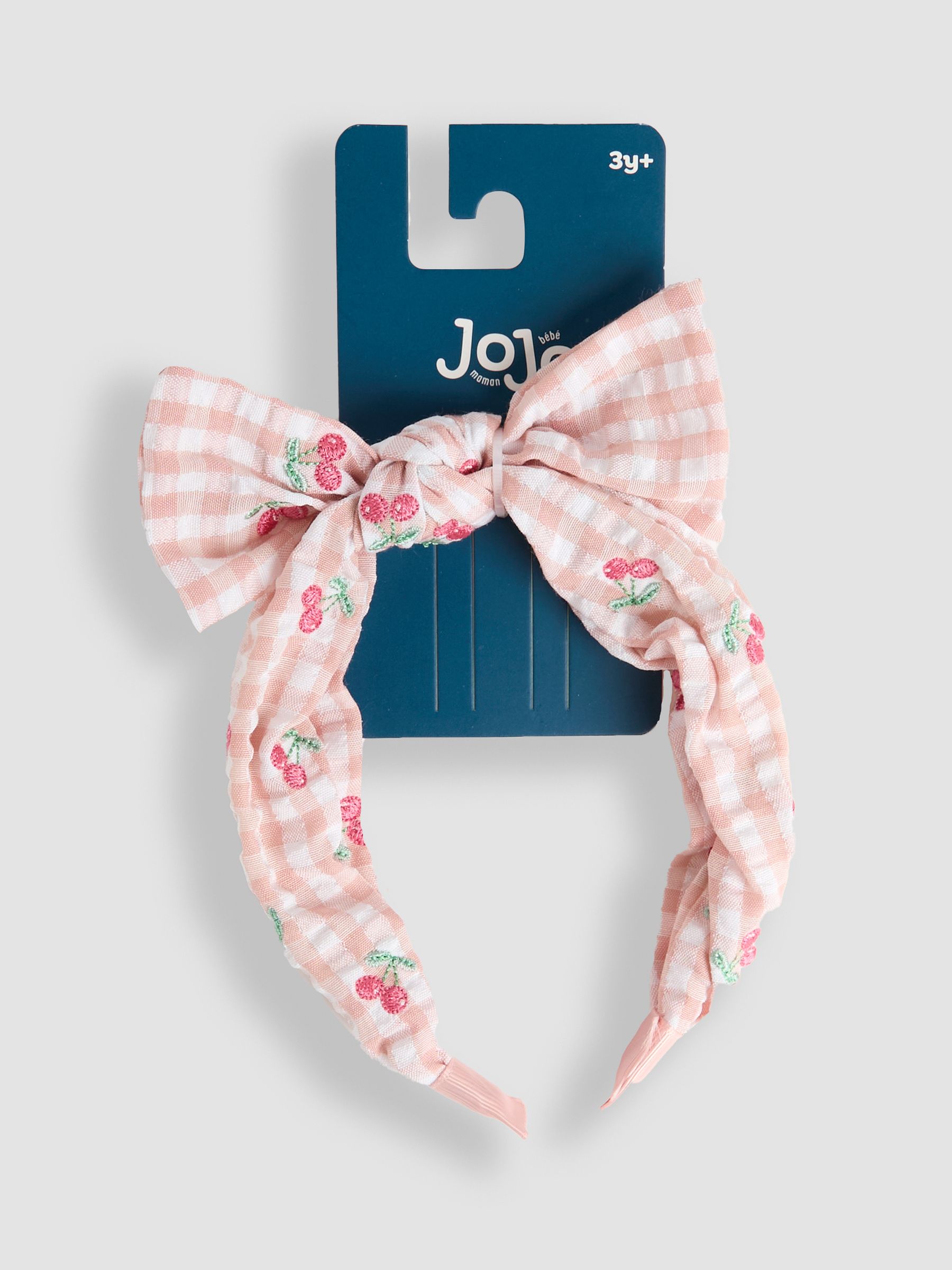 Pink Gingham Bow Hairband